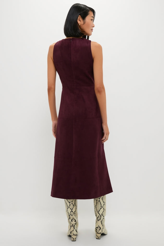 Winetasting Vegan Suede Manon Dress-Get Girly