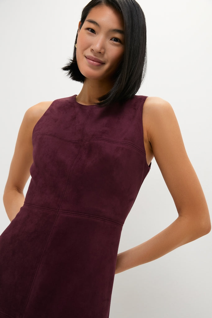 Winetasting Vegan Suede Manon Dress-Get Girly
