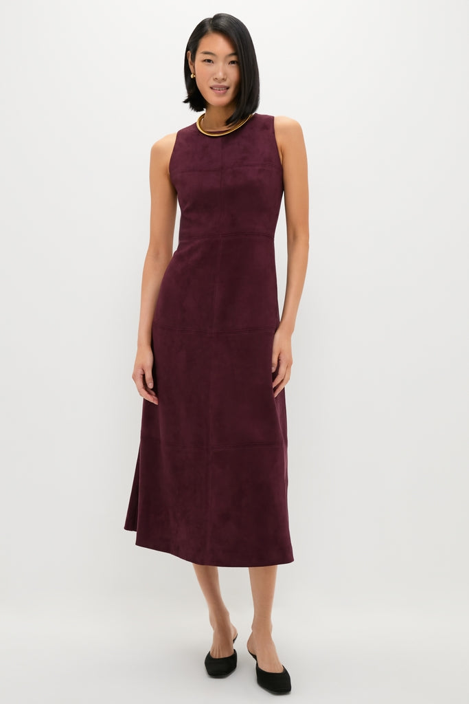 Winetasting Vegan Suede Manon Dress-Get Girly