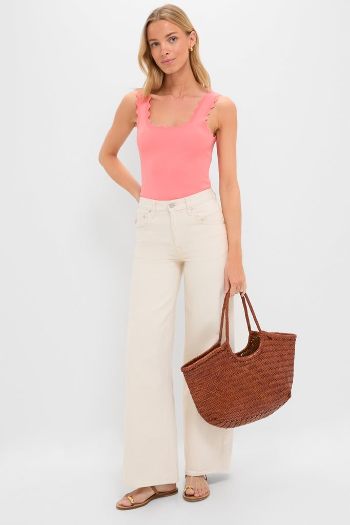 Coral Ric Rac Compression Tank-Get Girly