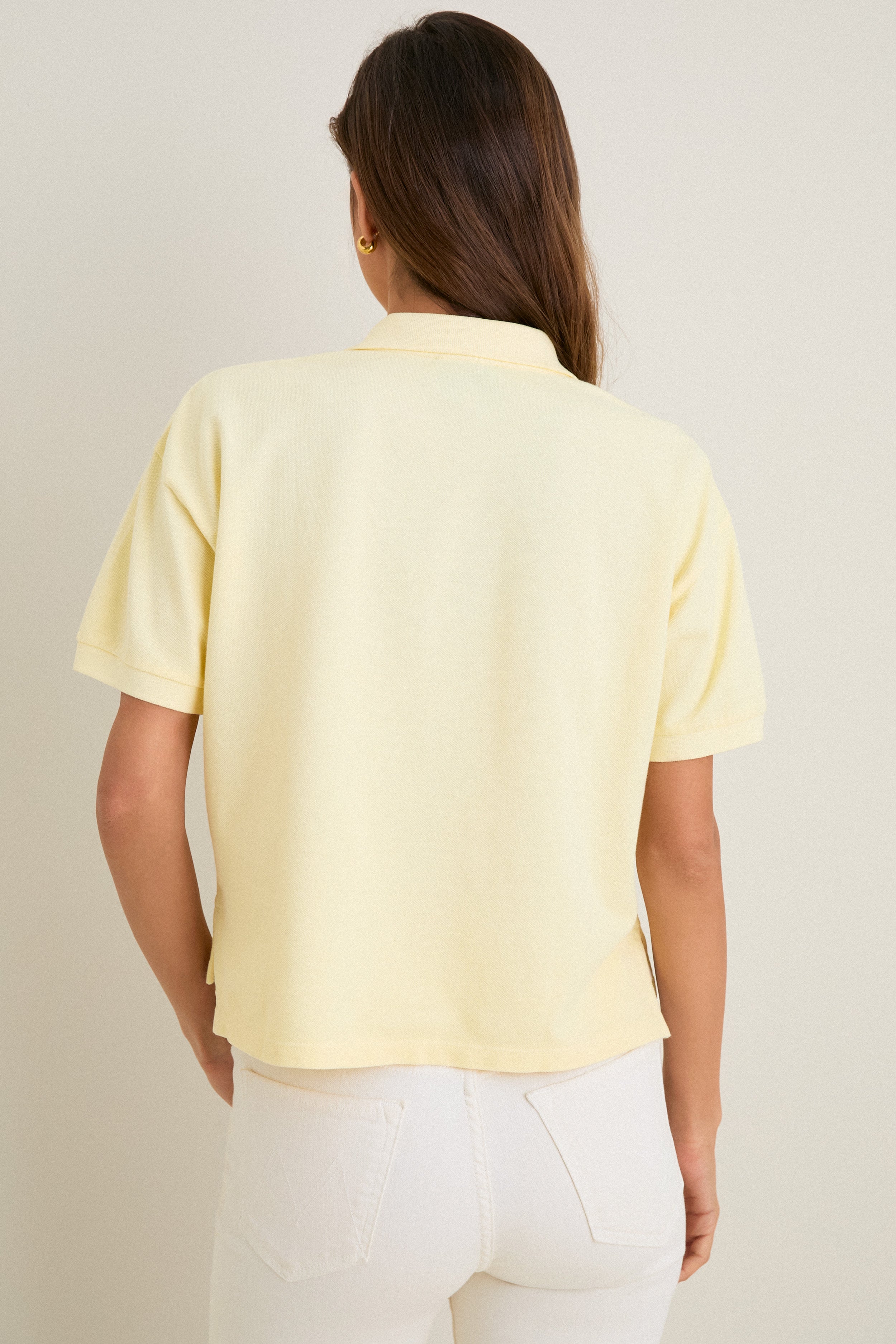 Yellow Pique Holmes Boyfriend Polo-Get Girly