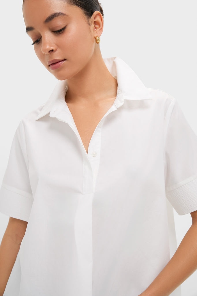 White Cotton Adams Shirt-Get Girly