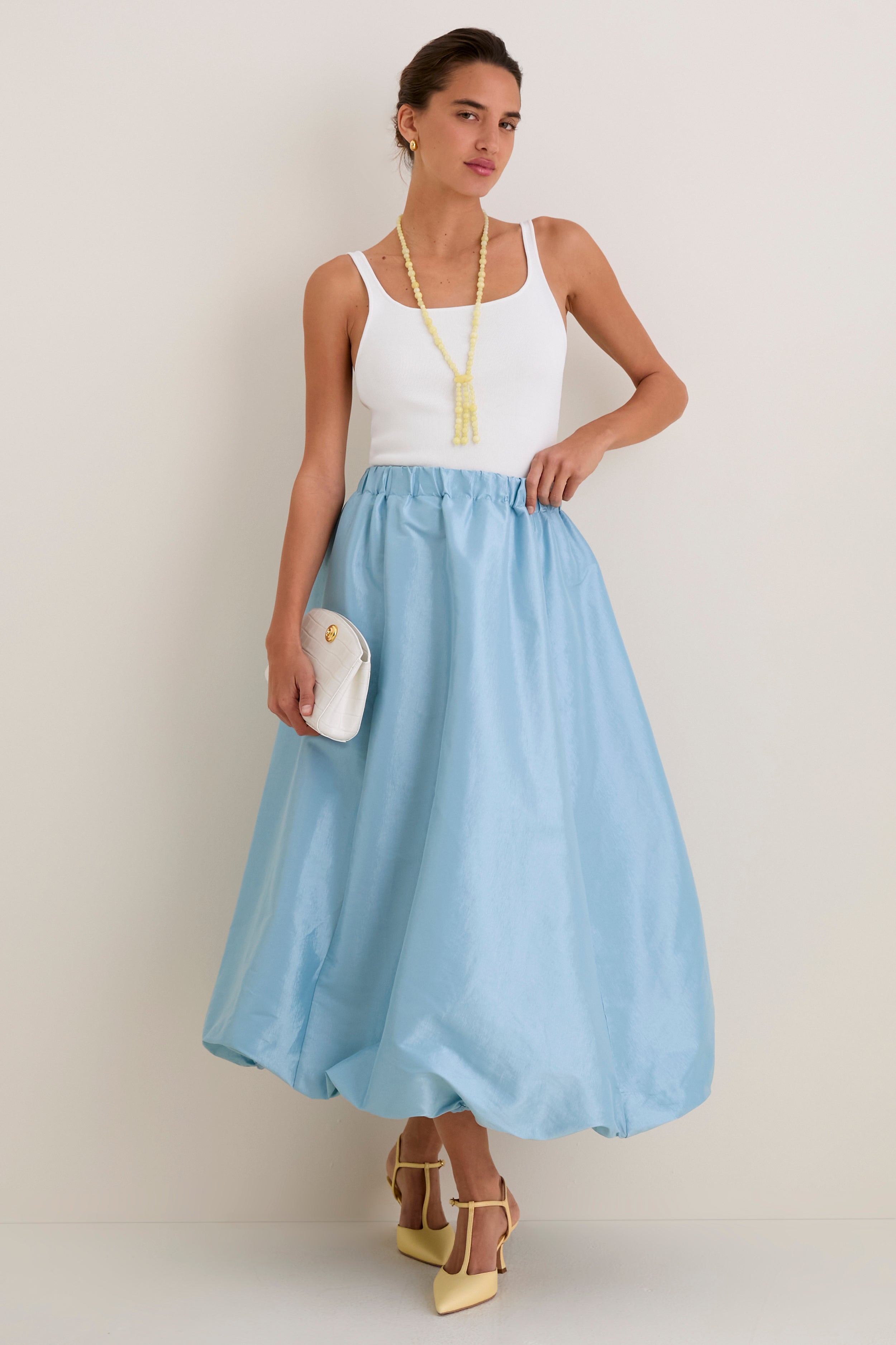 Yellow Beaded Nelly Necklace-Get Girly