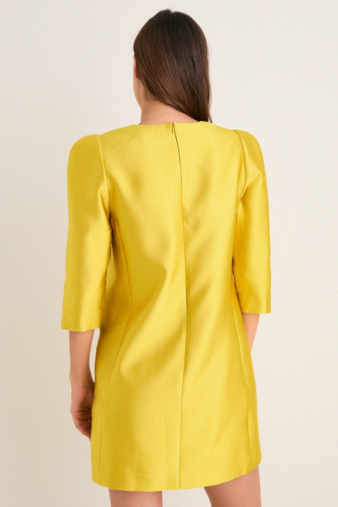 Marigold Dupioni Delphine Mini Dress-Get Girly