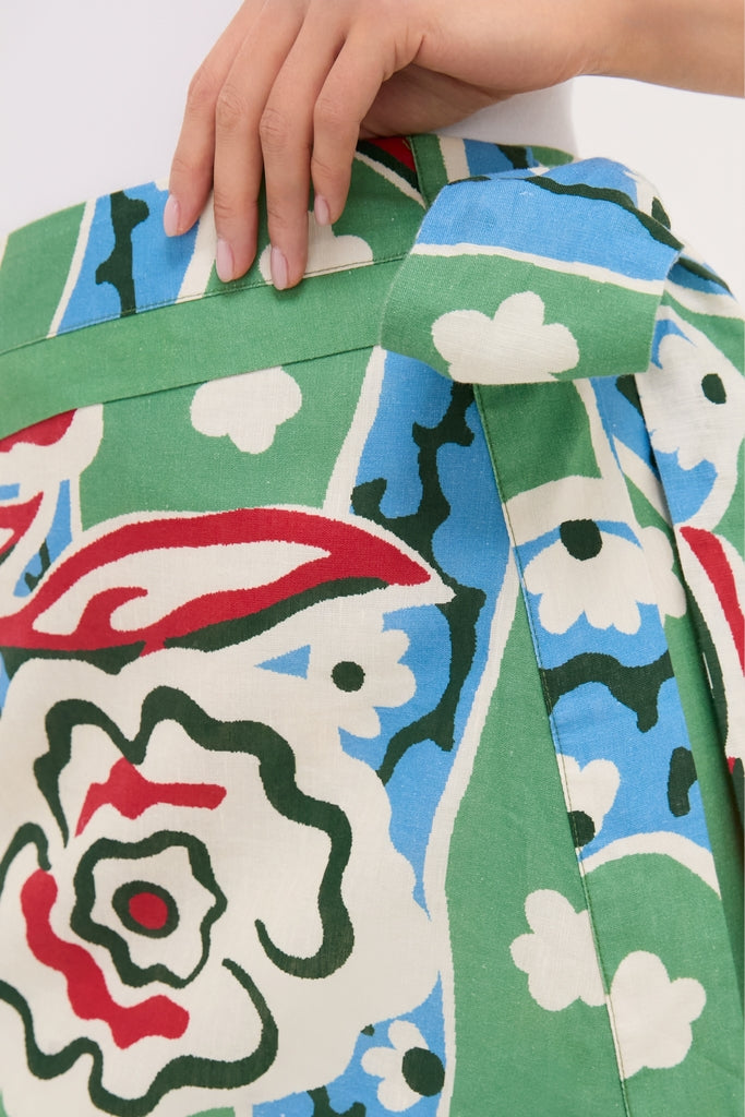 Fauvist Floral Payton Wrap Mini Skirt-Get Girly