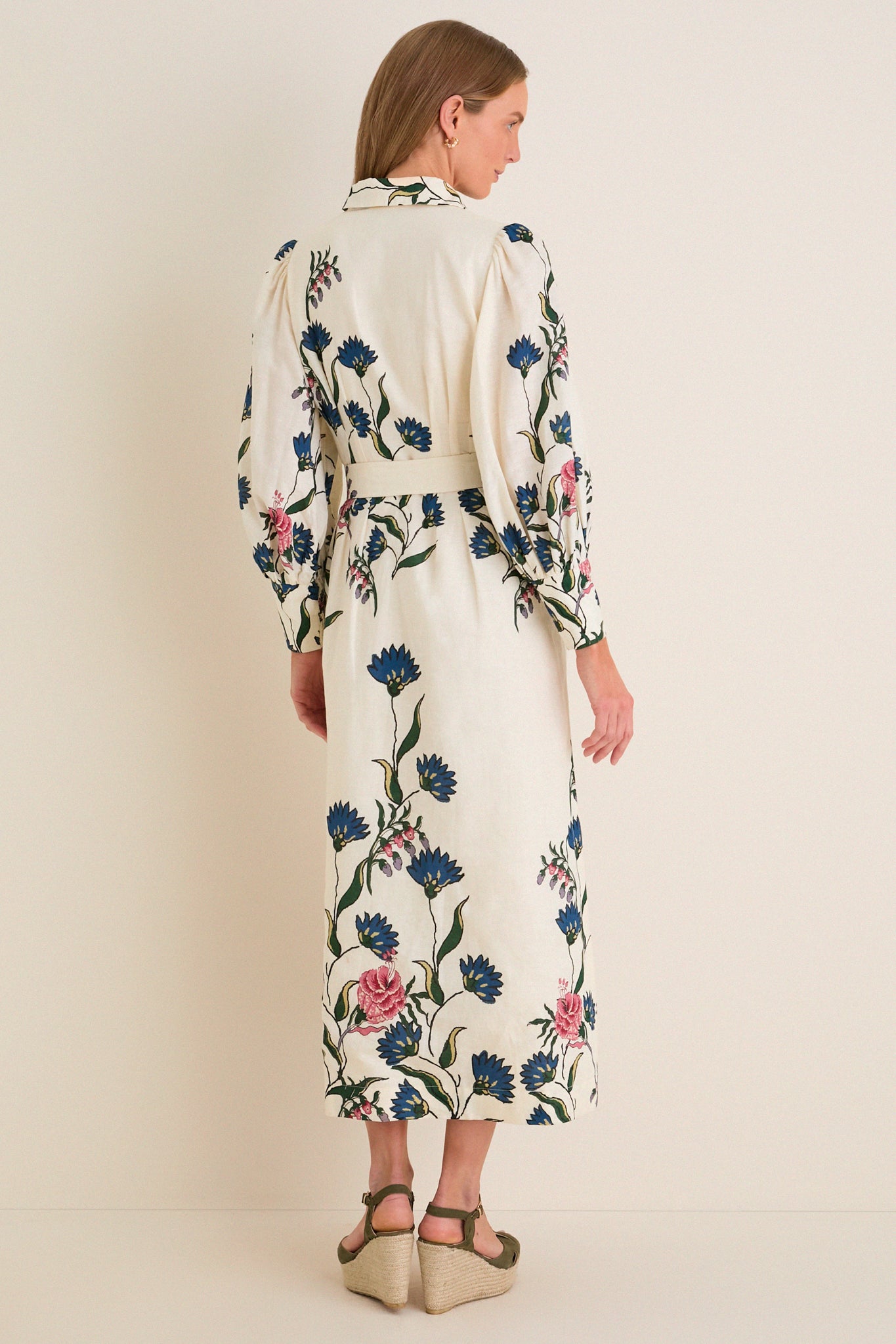 Belle Bouquet Cotton Linen Therese Dress-Get Girly