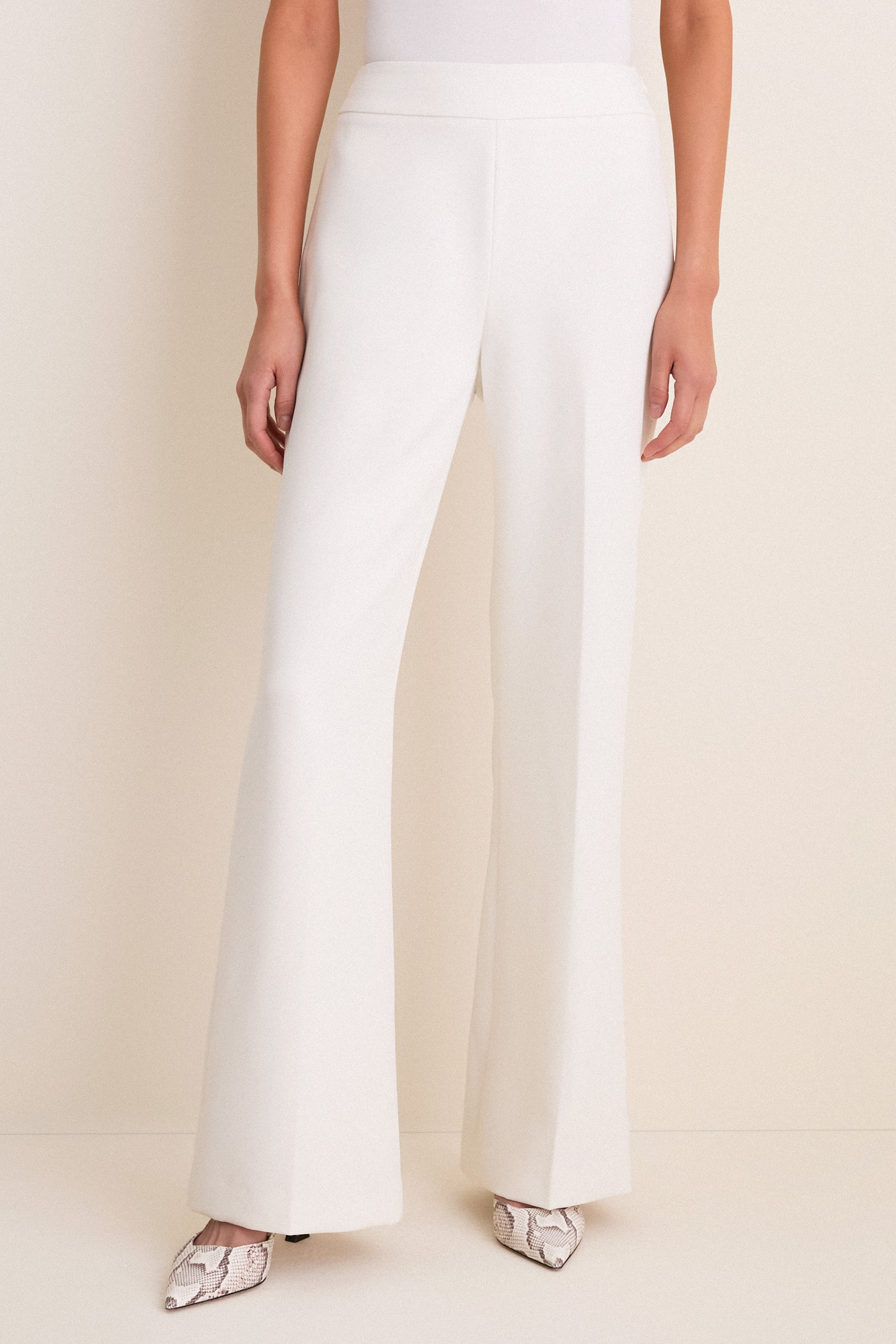 White Crepe Erin Pant-Get Girly