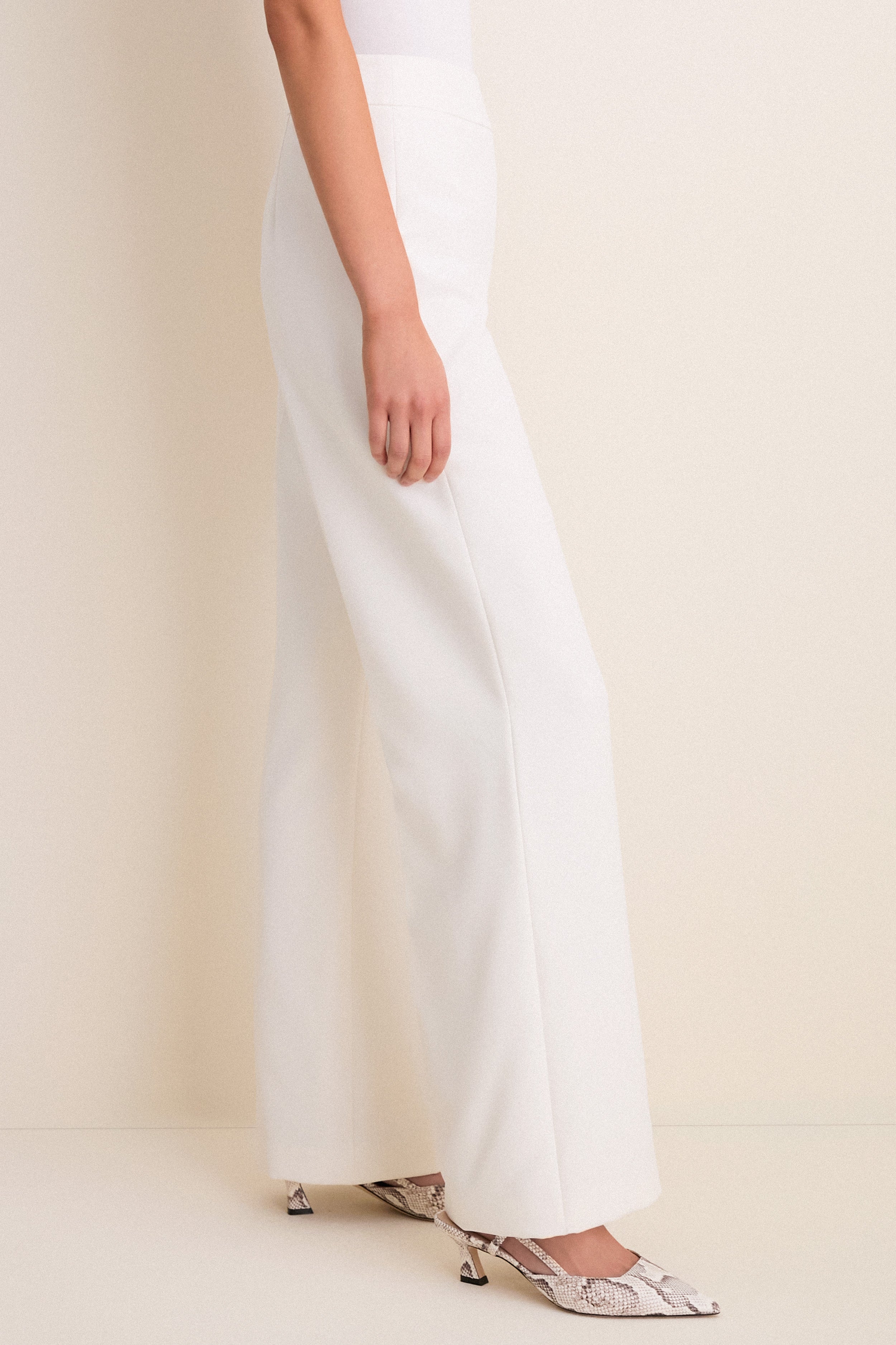 White Crepe Erin Pant-Get Girly