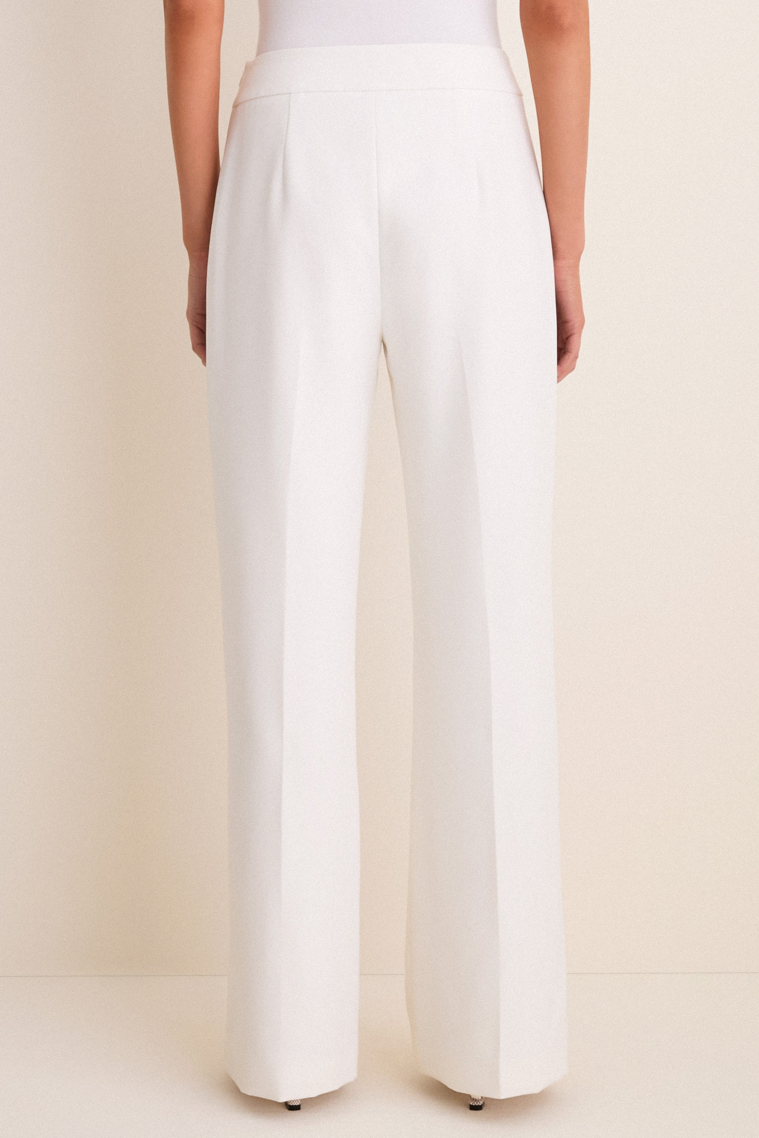 White Crepe Erin Pant-Get Girly