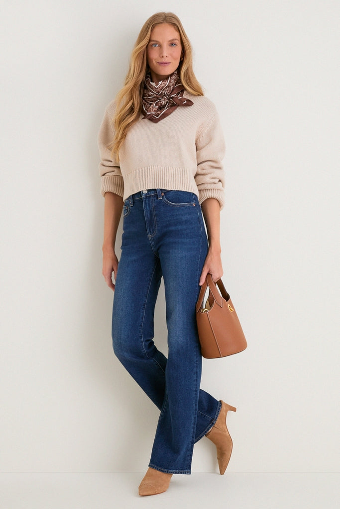 Brown Floral Medium Silk Scarf-Get Girly