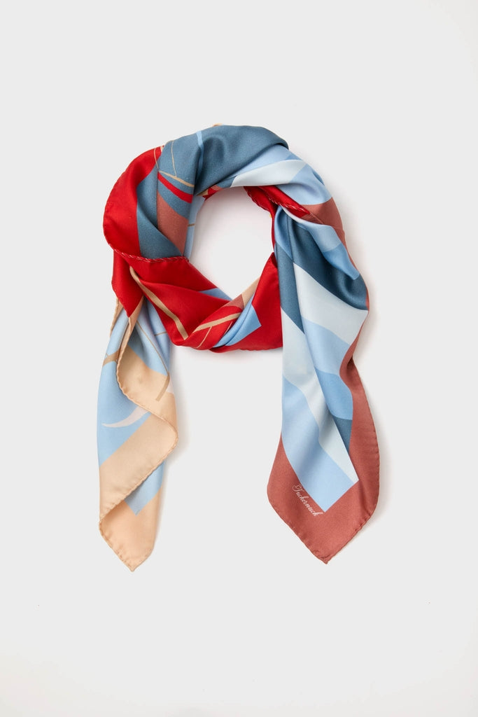 80s Sailboats Medium Silk Scarf-Get Girly