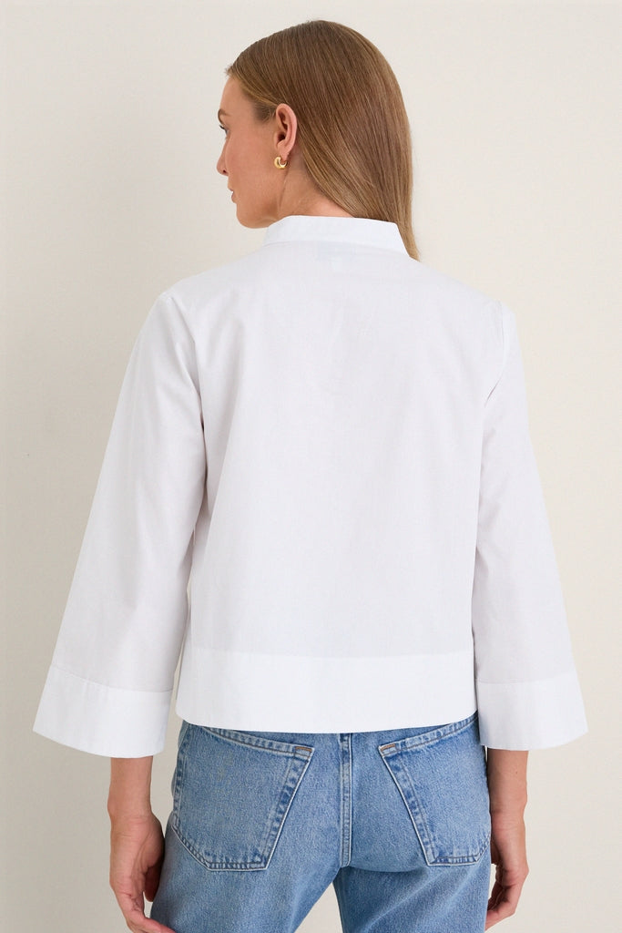 White Long Sleeve Celeste-Get Girly