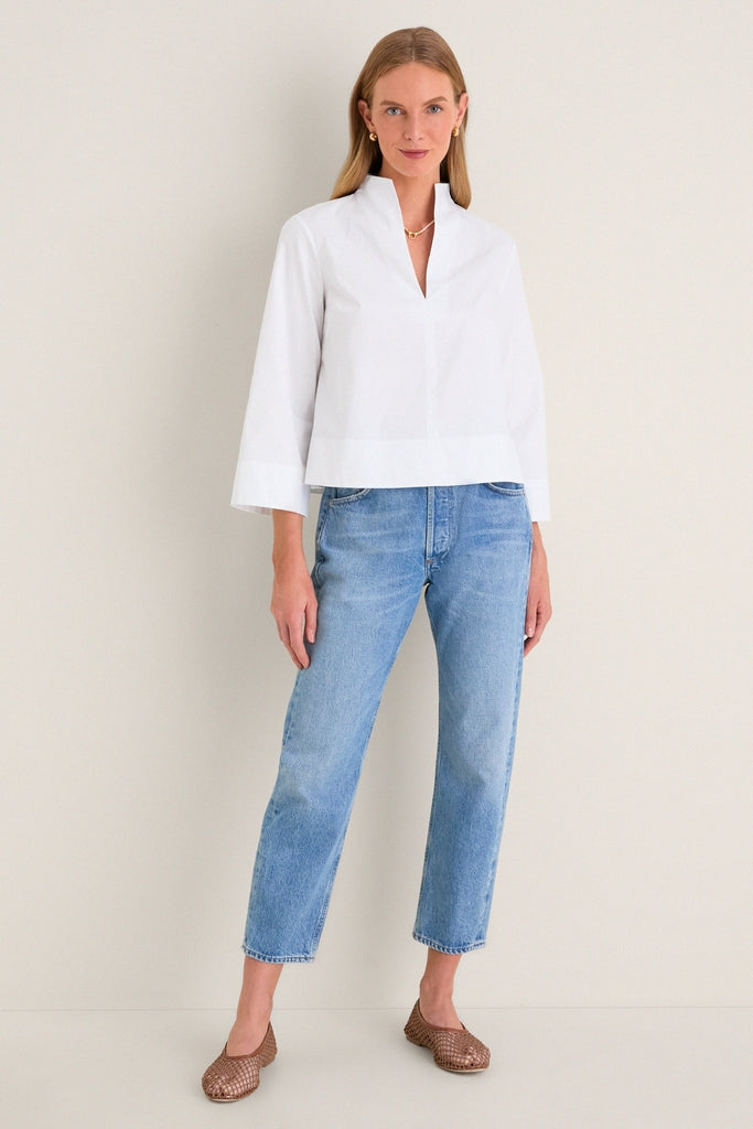 White Long Sleeve Celeste-Get Girly