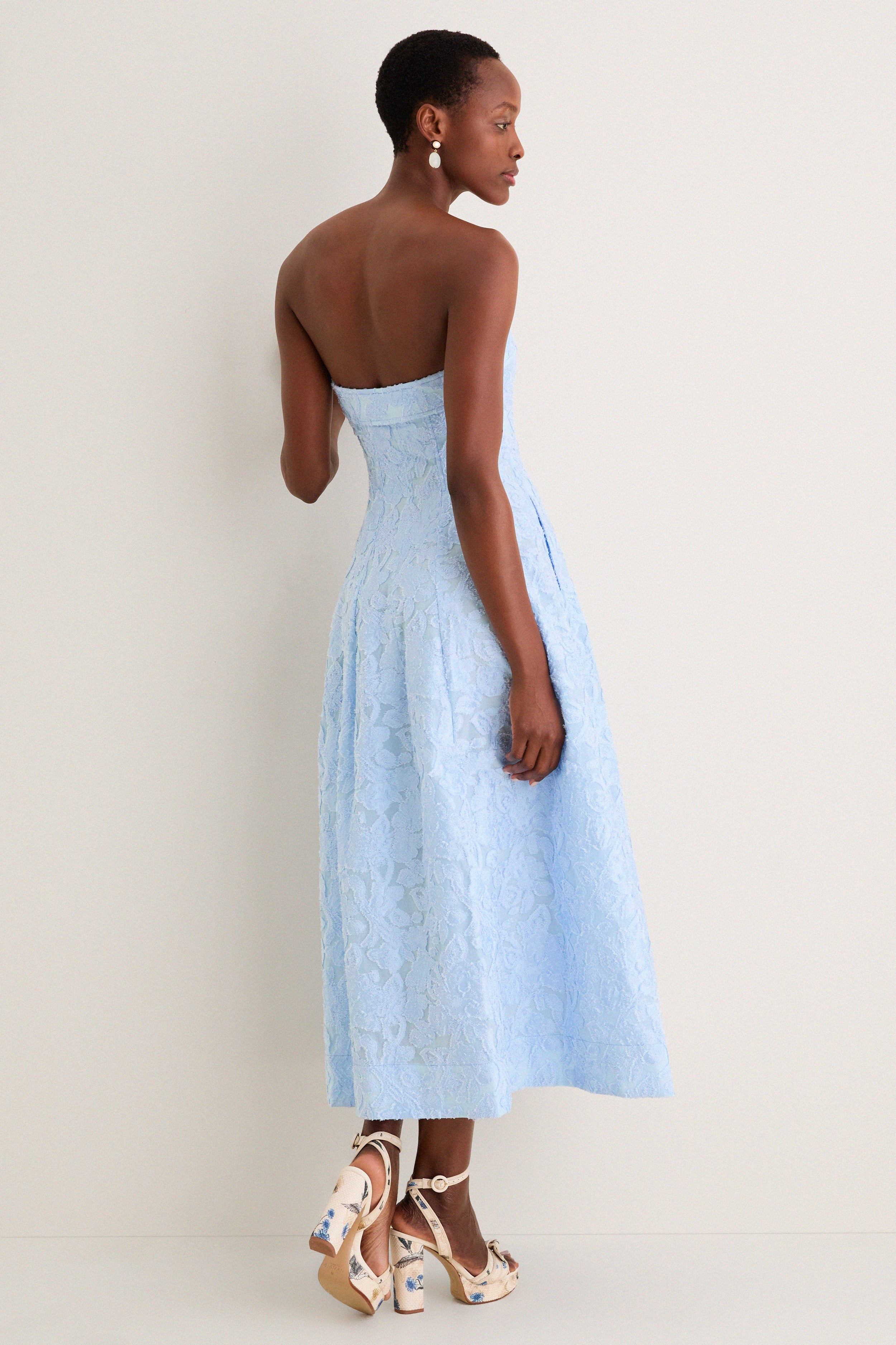 Tidepool Valeria Jacquard Midi Dress-Get Girly