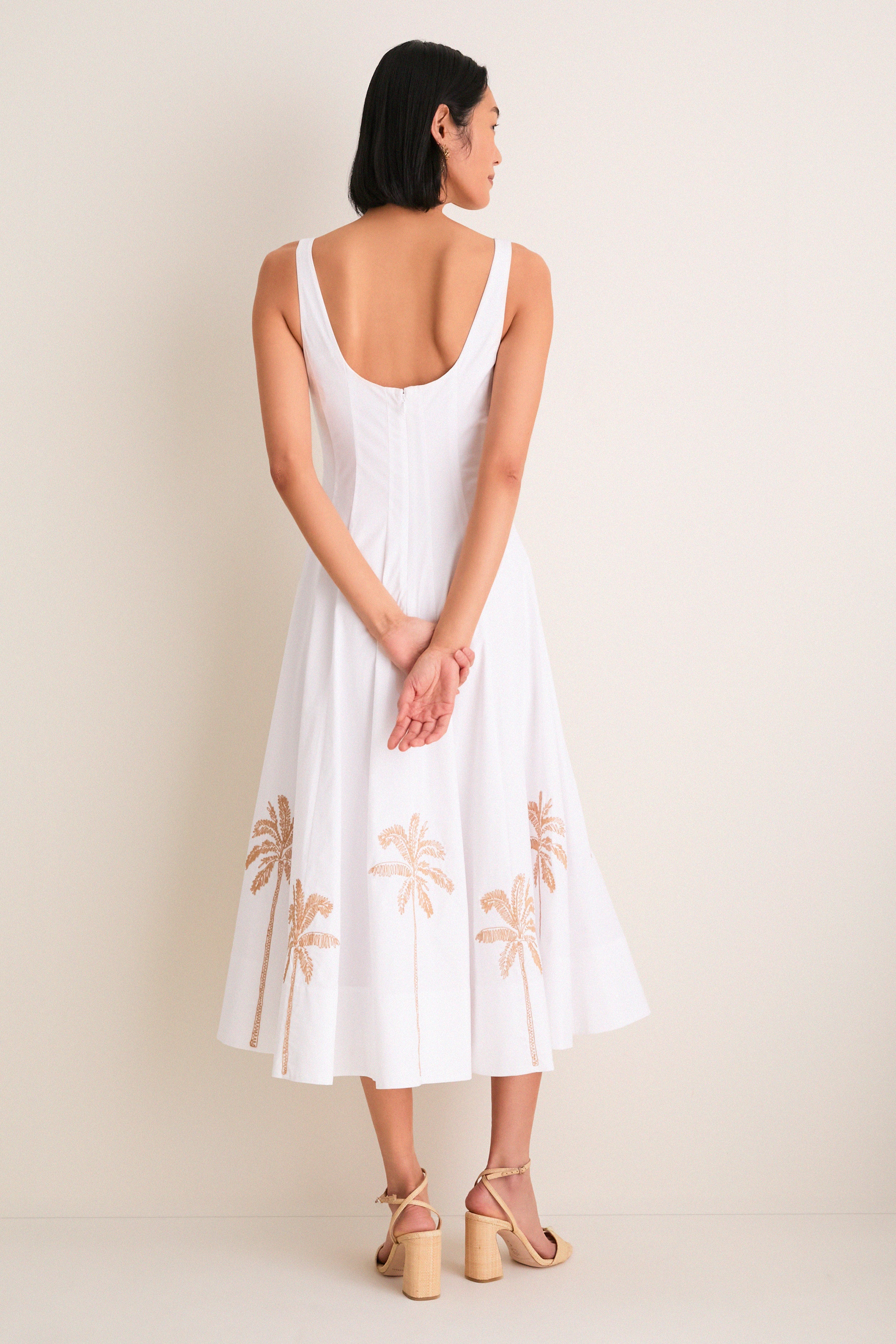 White Embroidery Wells Dress-Get Girly