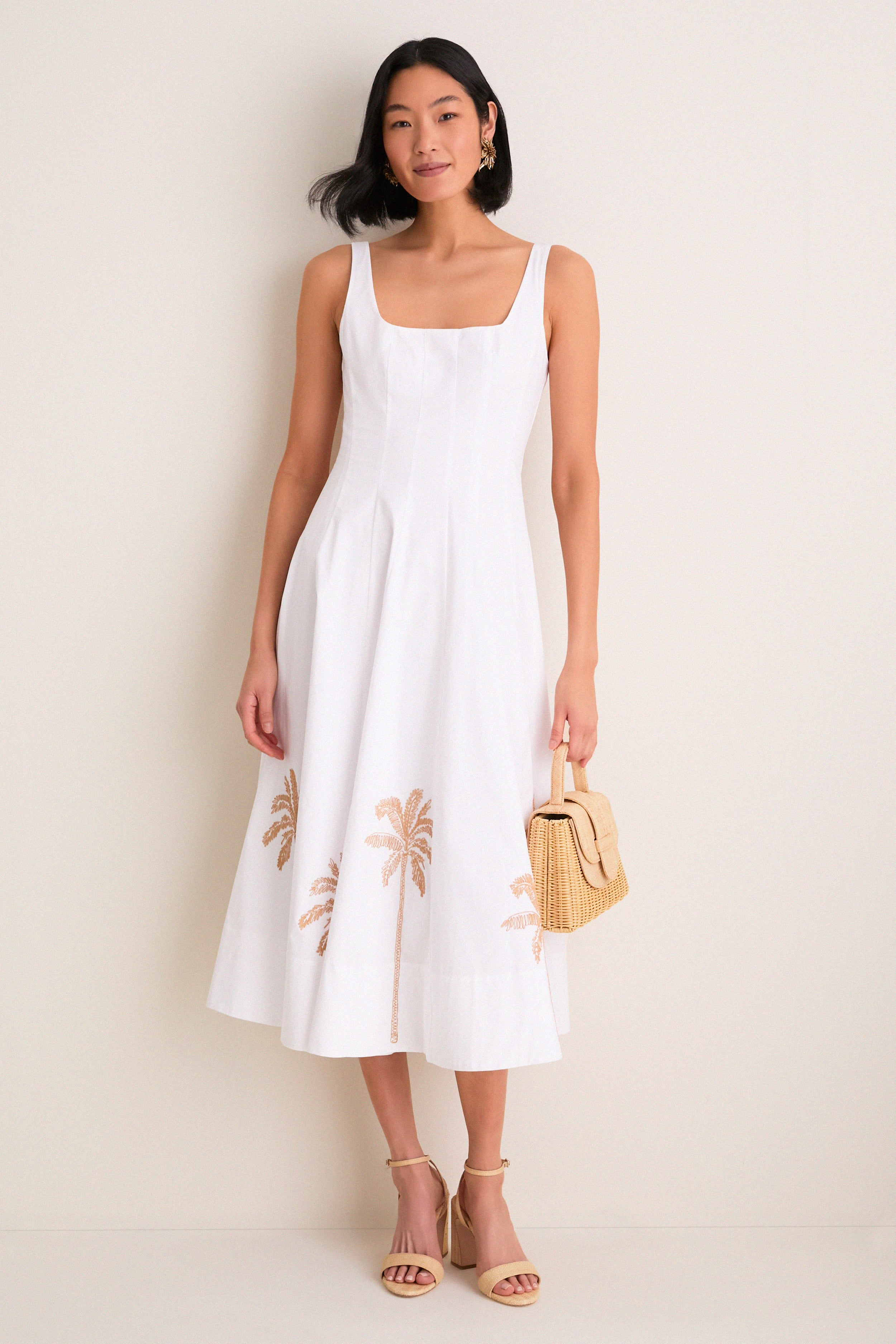 White Embroidery Wells Dress-Get Girly