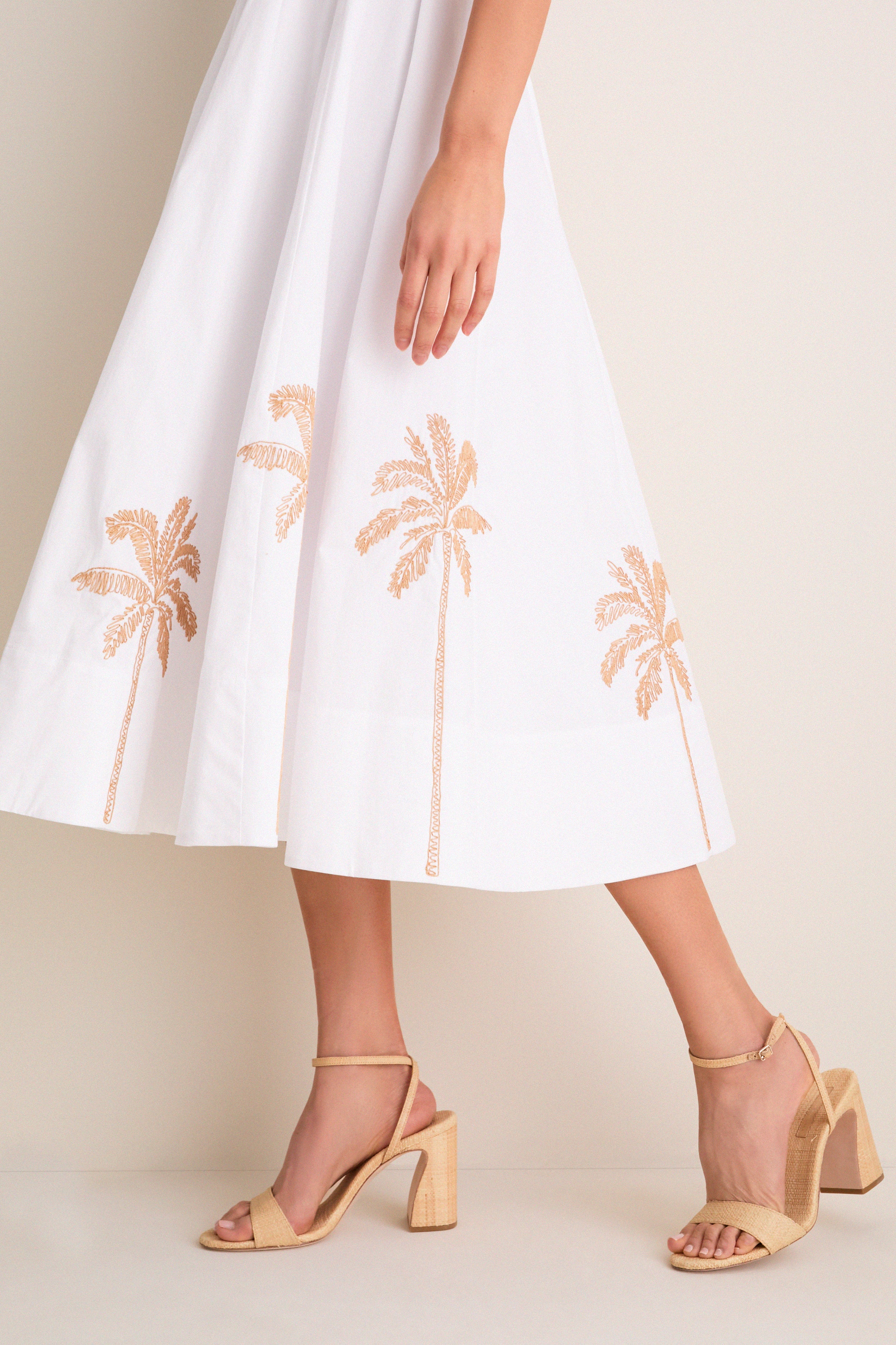 White Embroidery Wells Dress-Get Girly