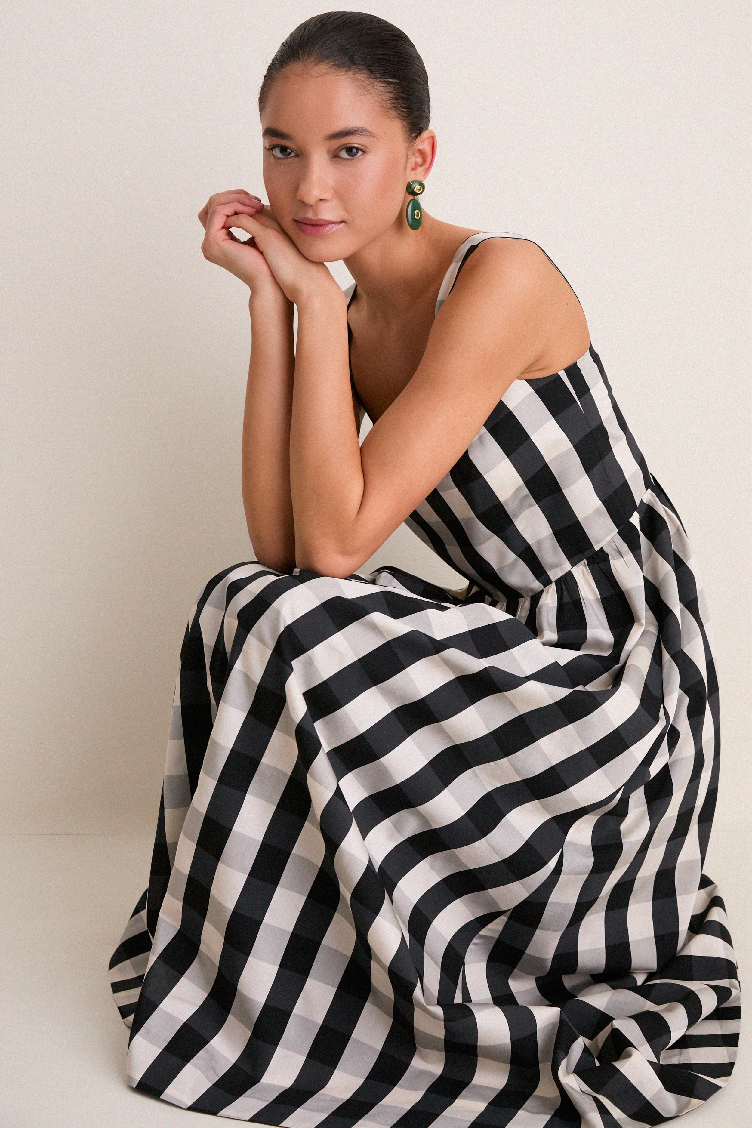 Midnight Check Esme Dress-Get Girly