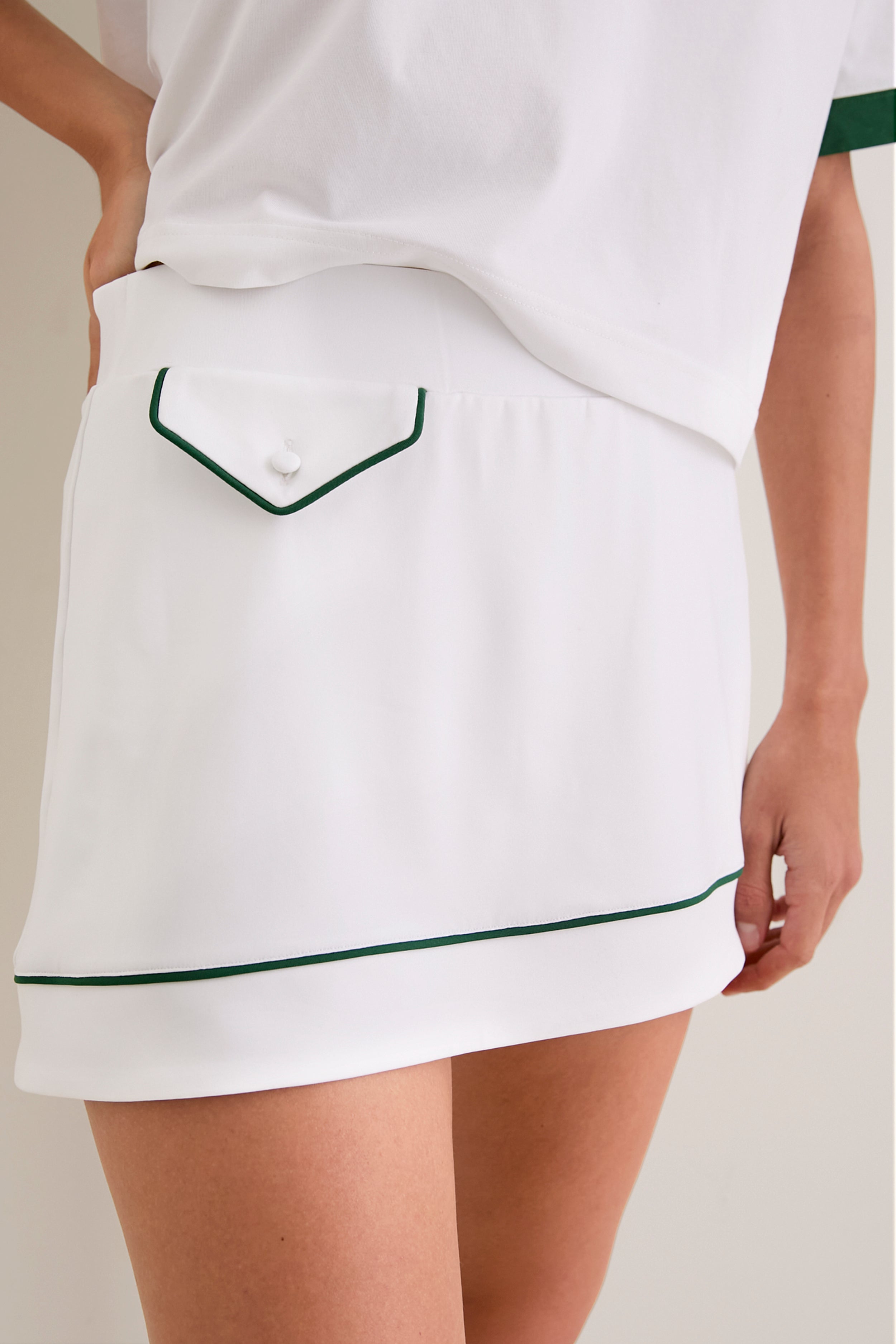 White Shirley Tennis Skirt-Get Girly