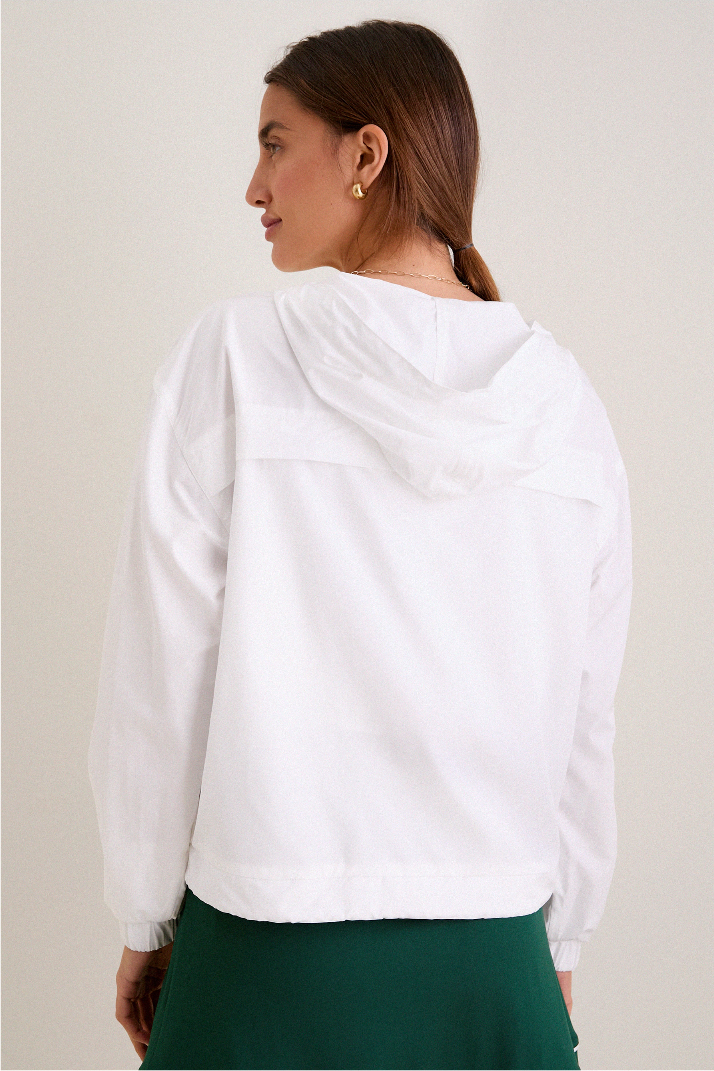 White Gailliot Packable Windbreaker-Get Girly