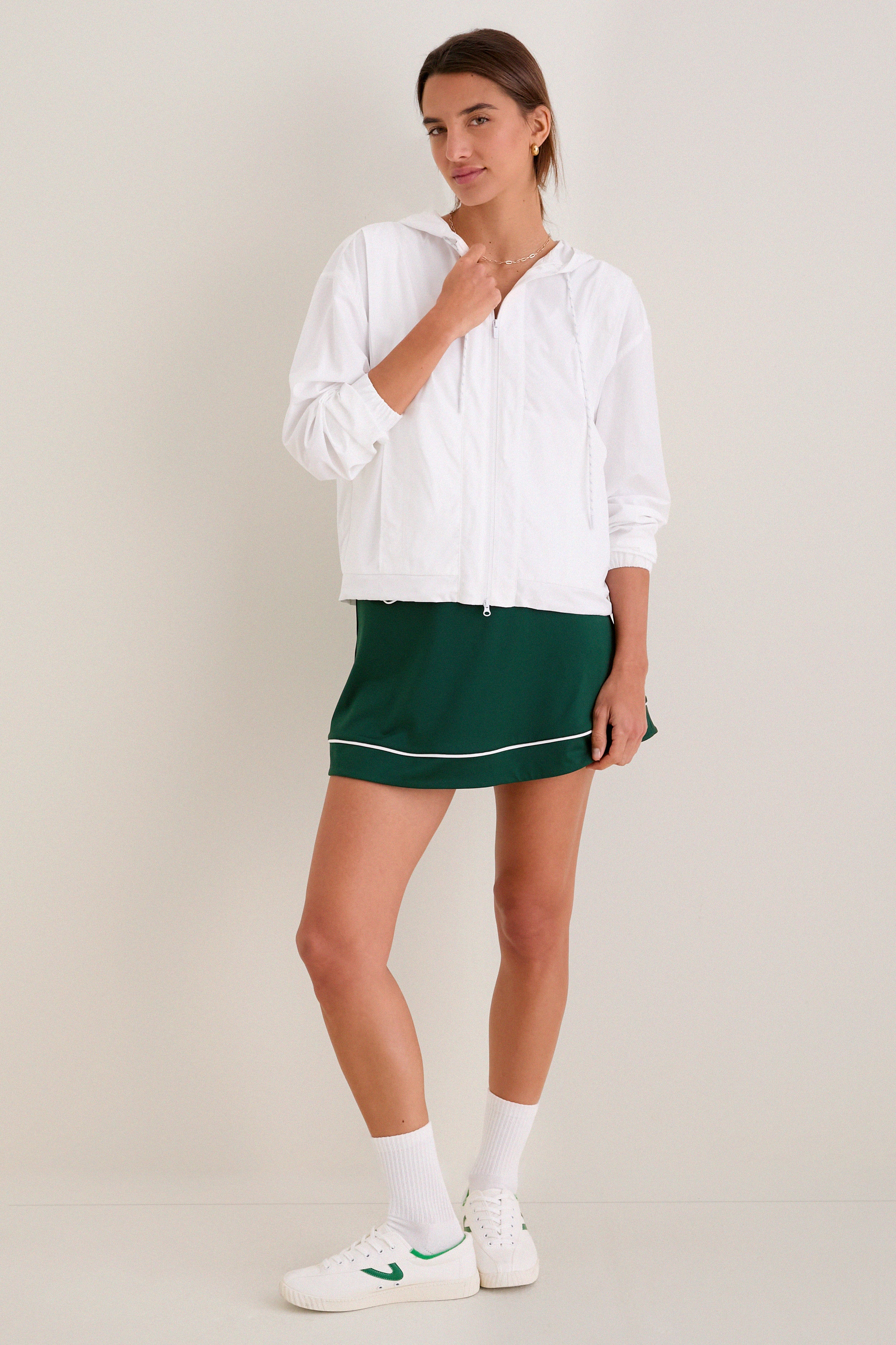 White Gailliot Packable Windbreaker-Get Girly