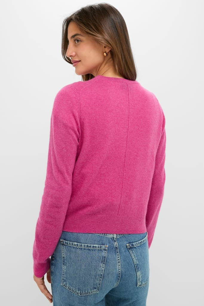 Raspberry Cashmere Riley Cardigan-Get Girly