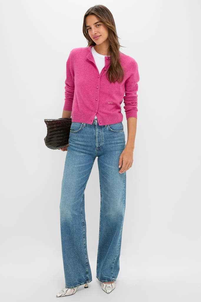 Raspberry Cashmere Riley Cardigan-Get Girly