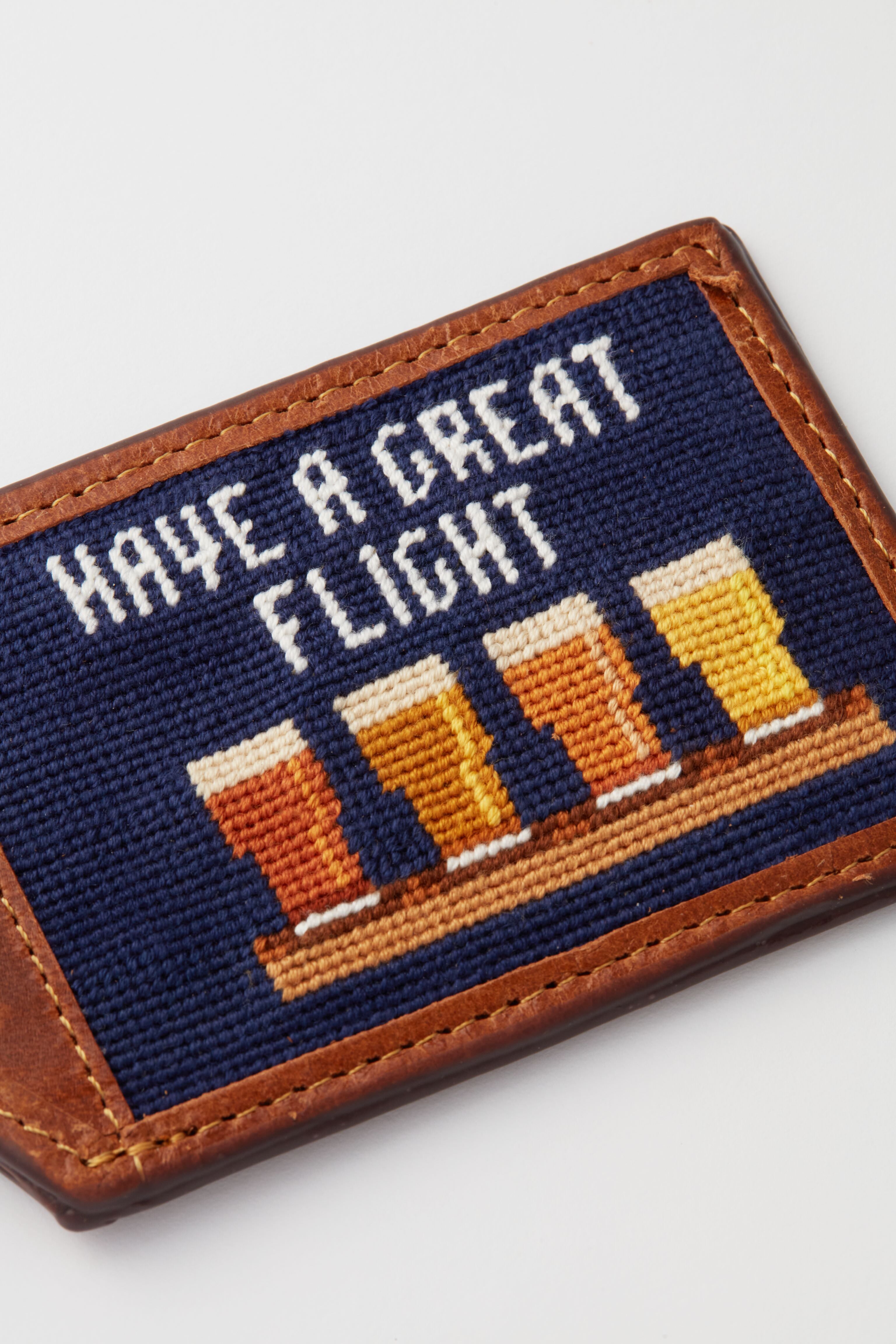 Beer Flight Needlepoint Luggage Tag-Get Girly