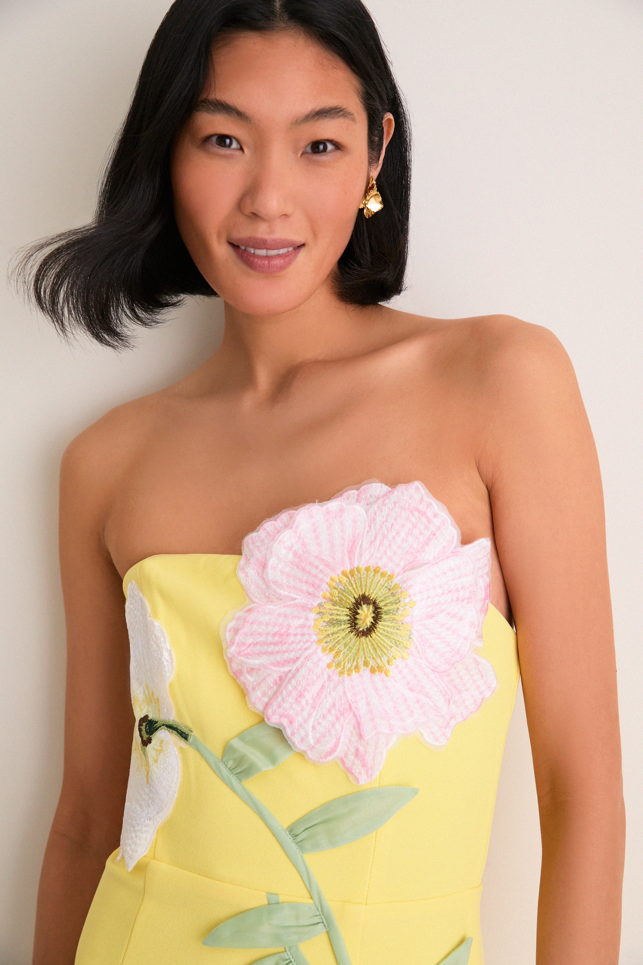 Yellow Hope Midi Dress-Get Girly