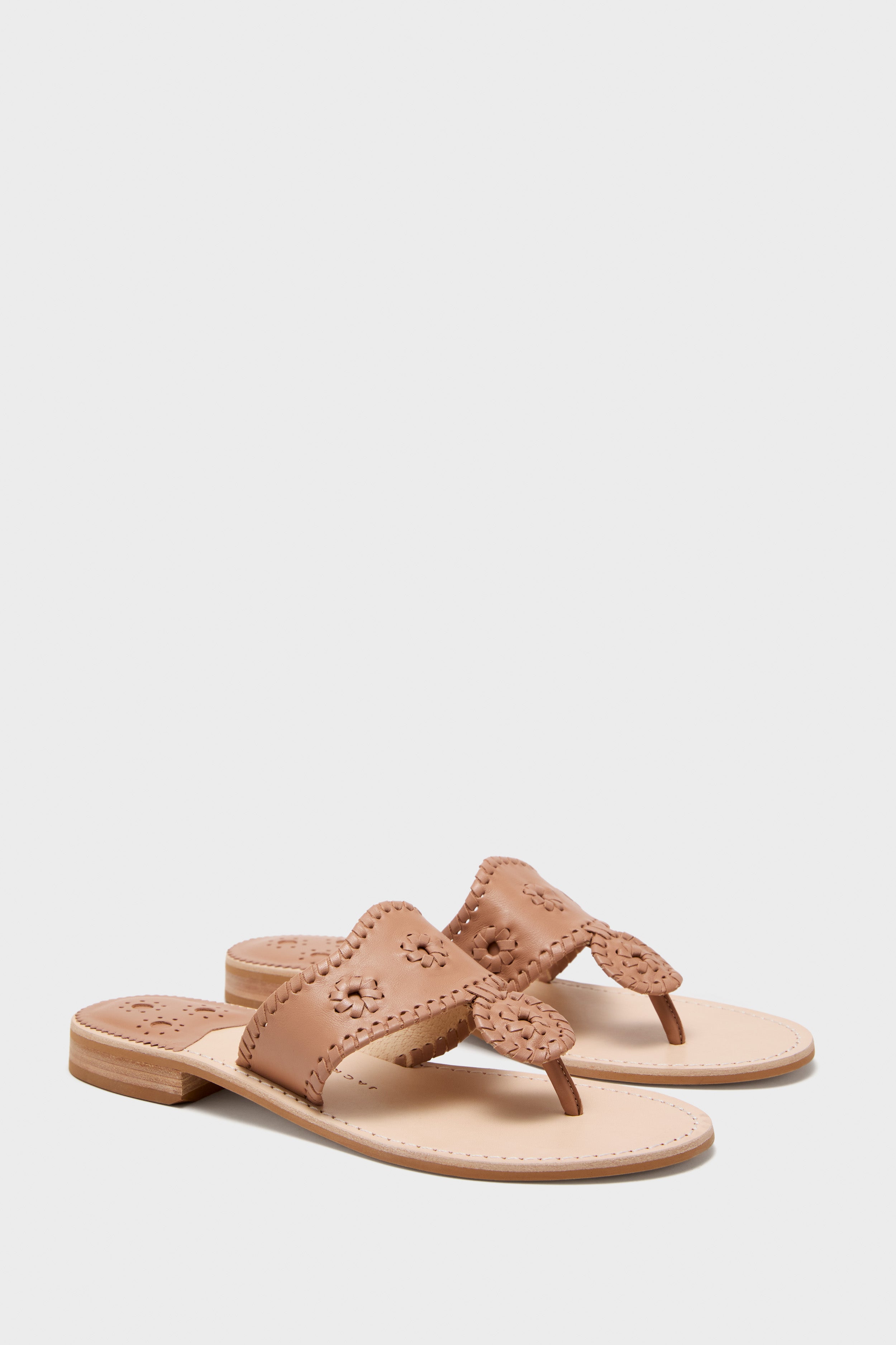 Cafe Au Lait Jacks Flat Sandals-Get Girly