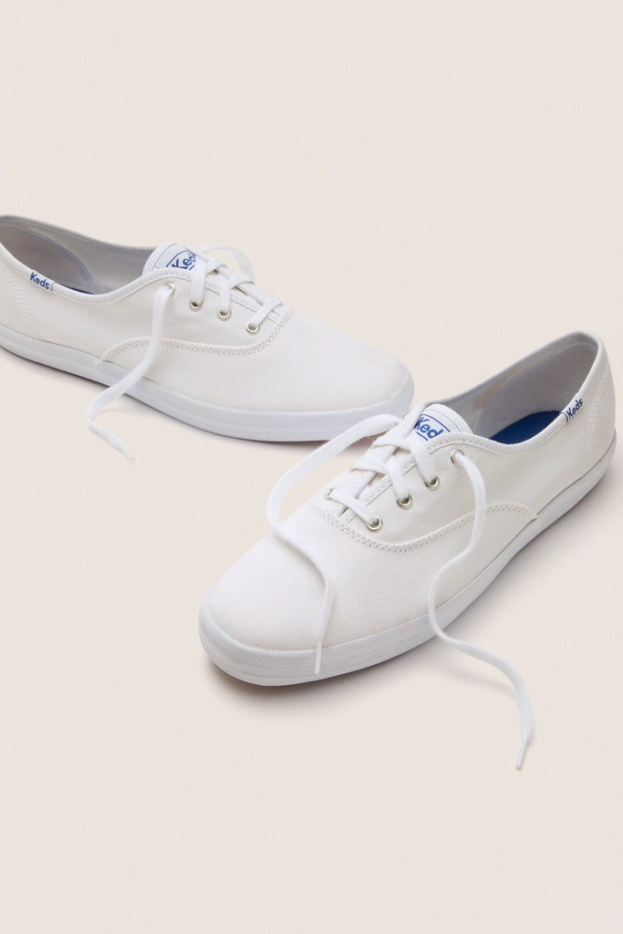 White Champion Canvas Sneakers-Get Girly