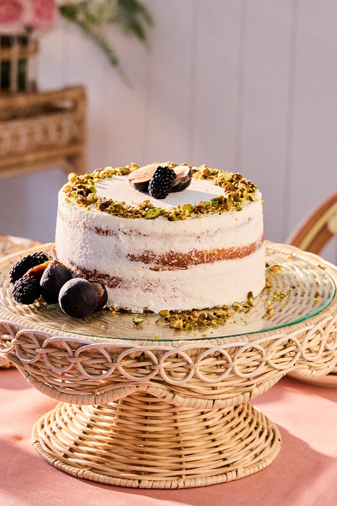 Whitewash Provence Rattan Cake Stand-Get Girly