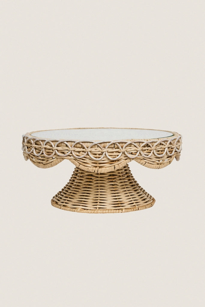 Whitewash Provence Rattan Cake Stand-Get Girly