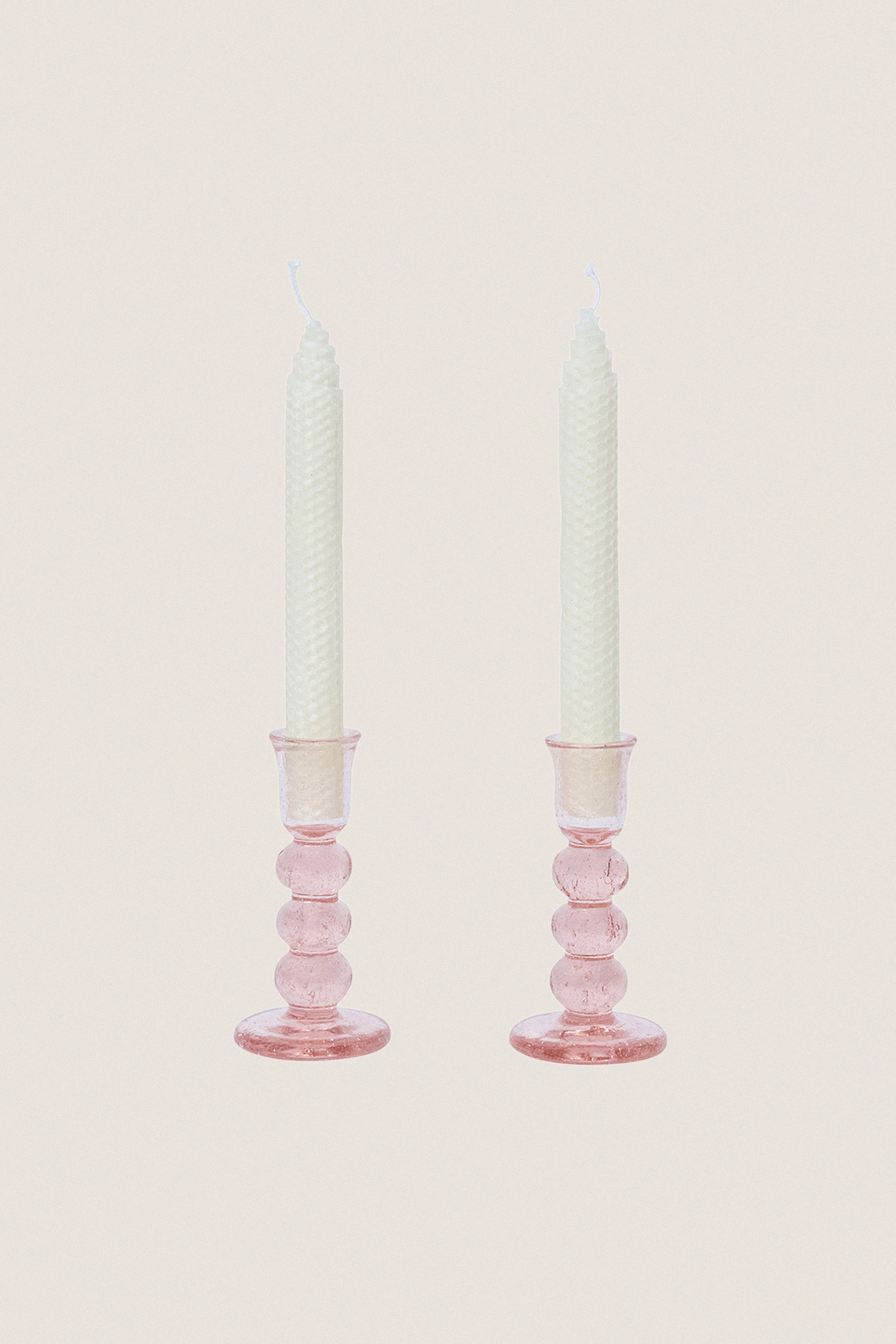 Blush Provence 5" Candlestick Set of 2-Get Girly