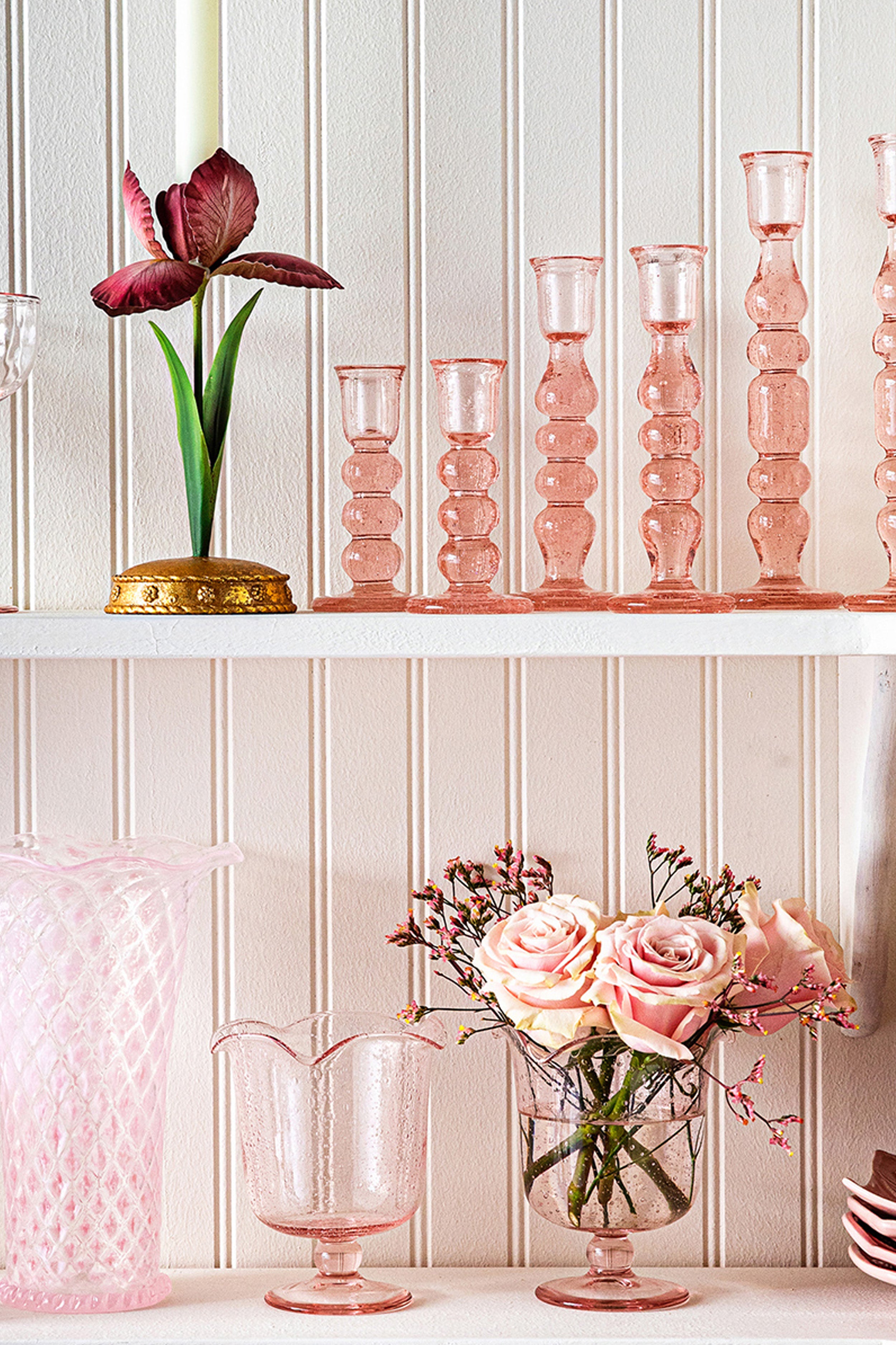 Blush Provence 5" Candlestick Set of 2-Get Girly