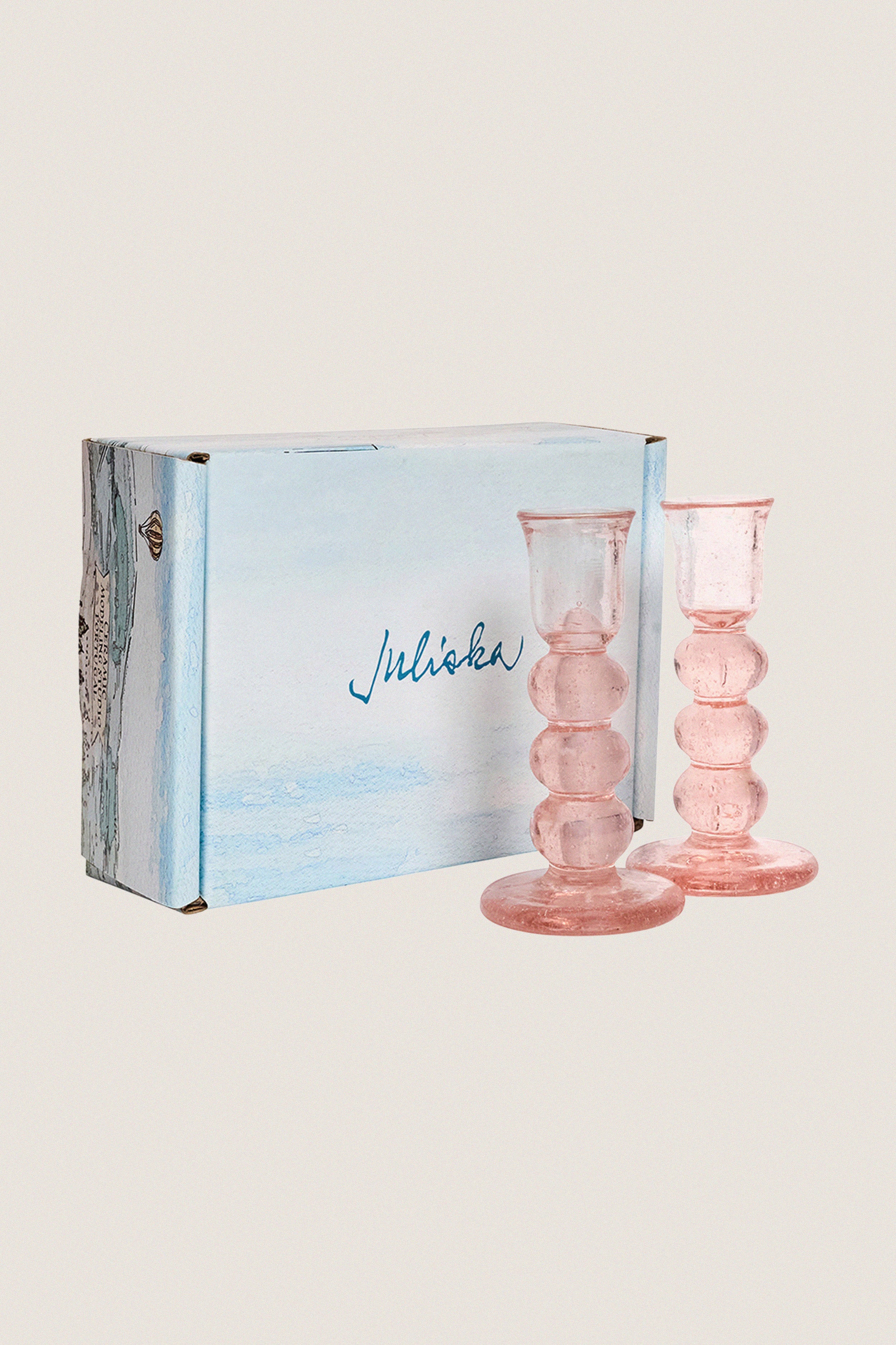 Blush Provence 5" Candlestick Set of 2-Get Girly