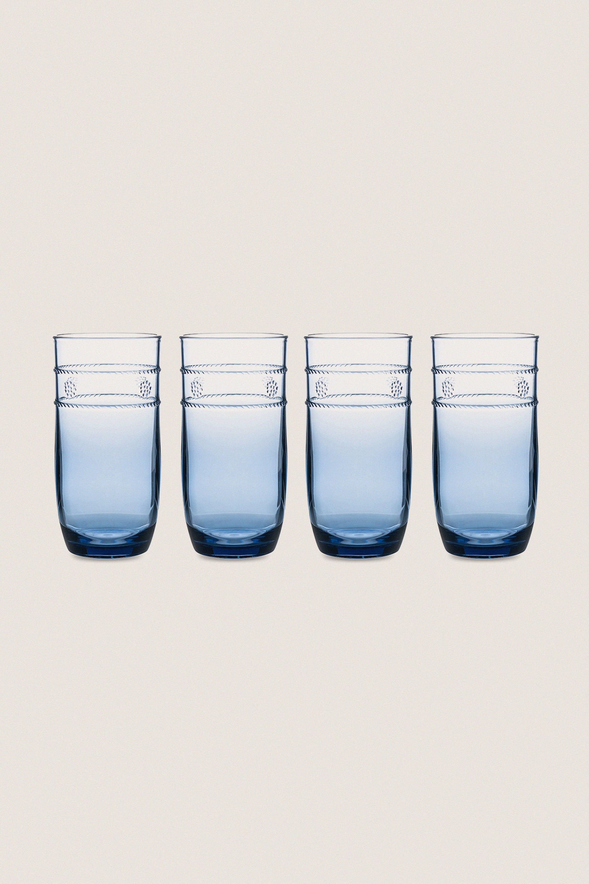 Blue Isabella Acrylic Large Tumbler Set of 4-Get Girly