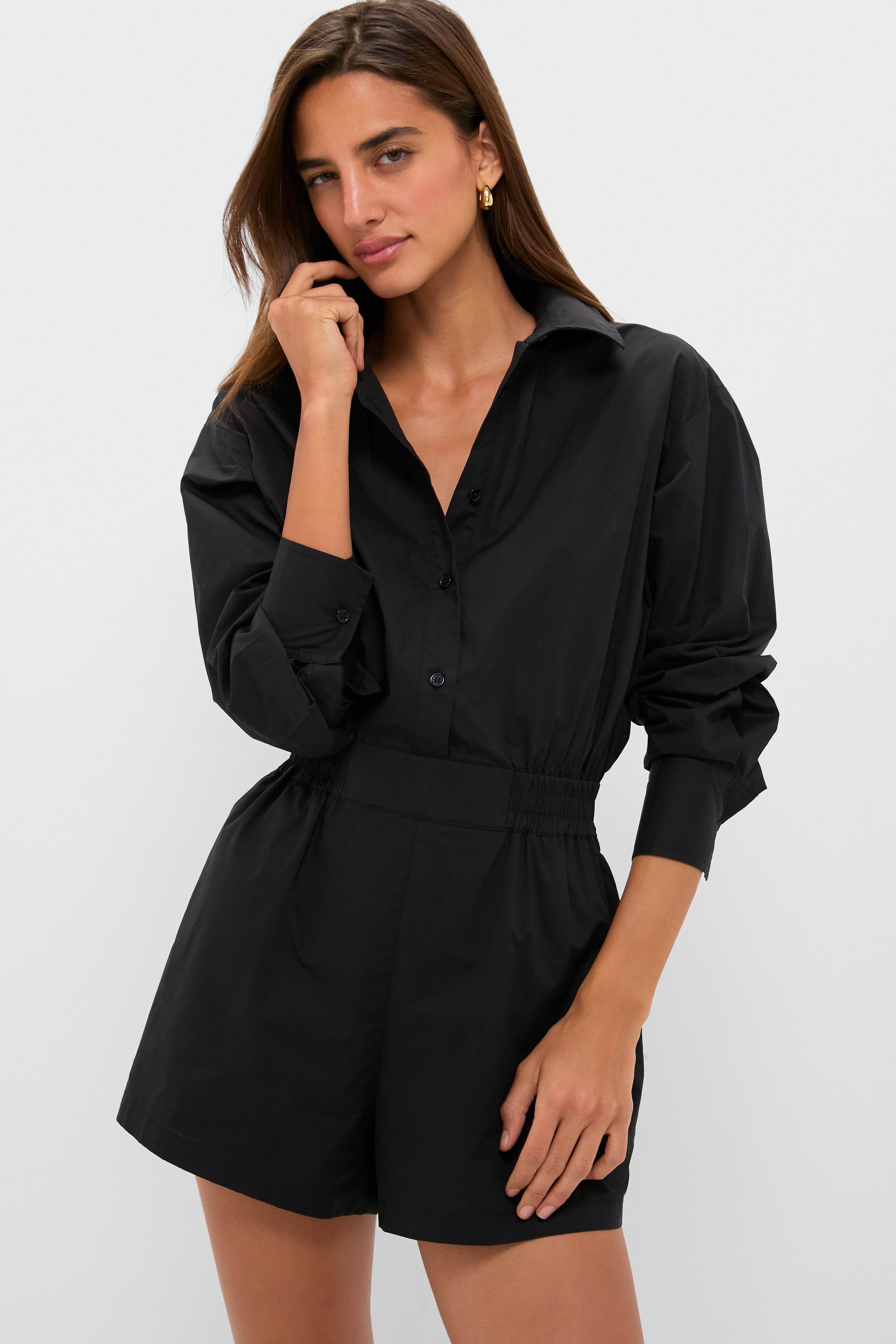 Black Hartwell Playsuit-Get Girly