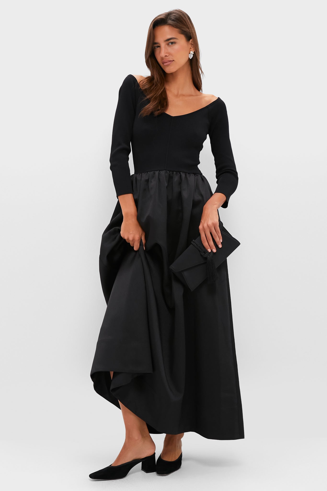 Black Dupioni Clea Dress-Get Girly