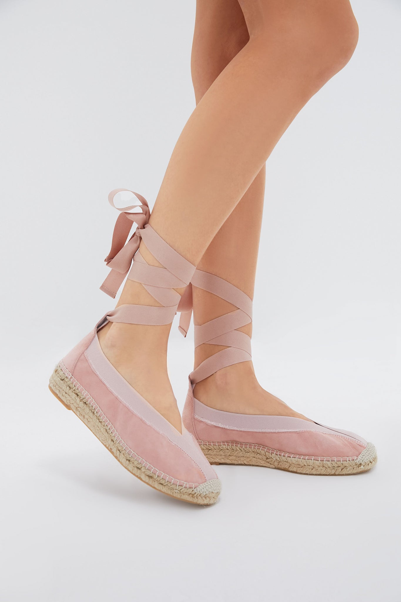 Ballet Pink Suede Jade Flats-Get Girly