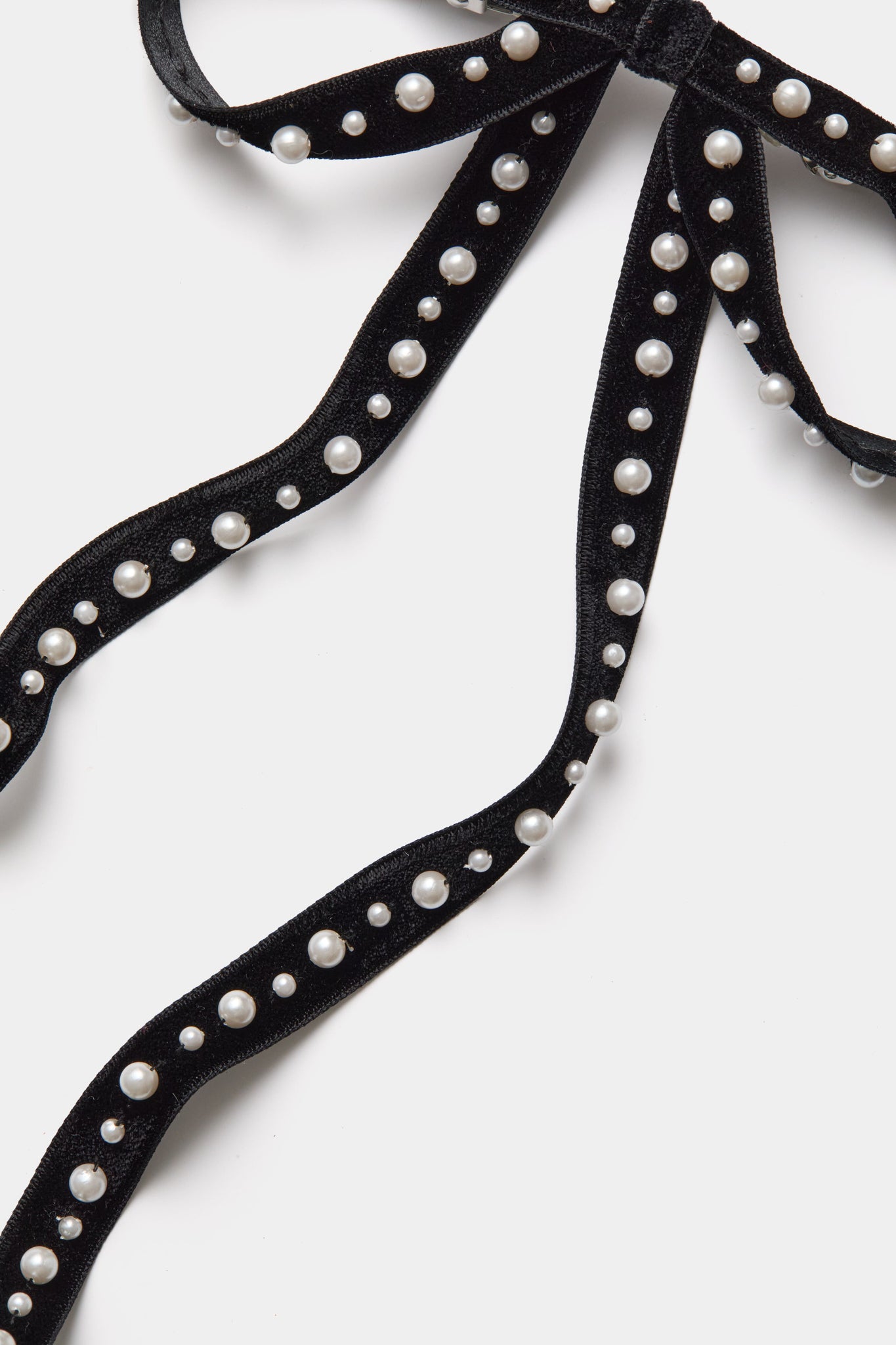 Black Pearl Annalee Bow Barrette-Get Girly