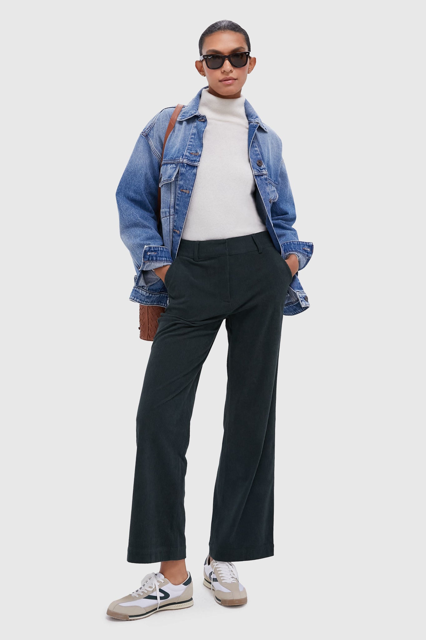 Army Green Wide Wale Corduroy Hunter Pants-Get Girly