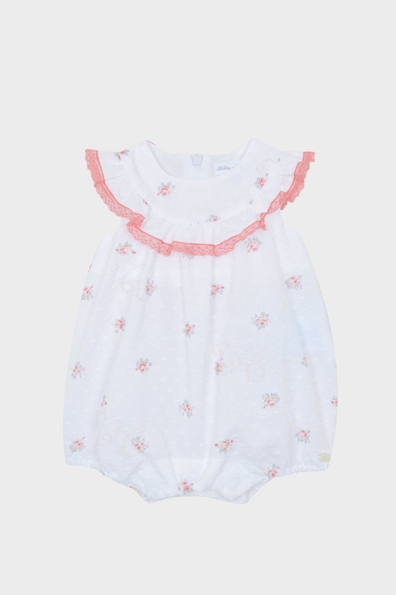 White Floral Baby Romper-Get Girly