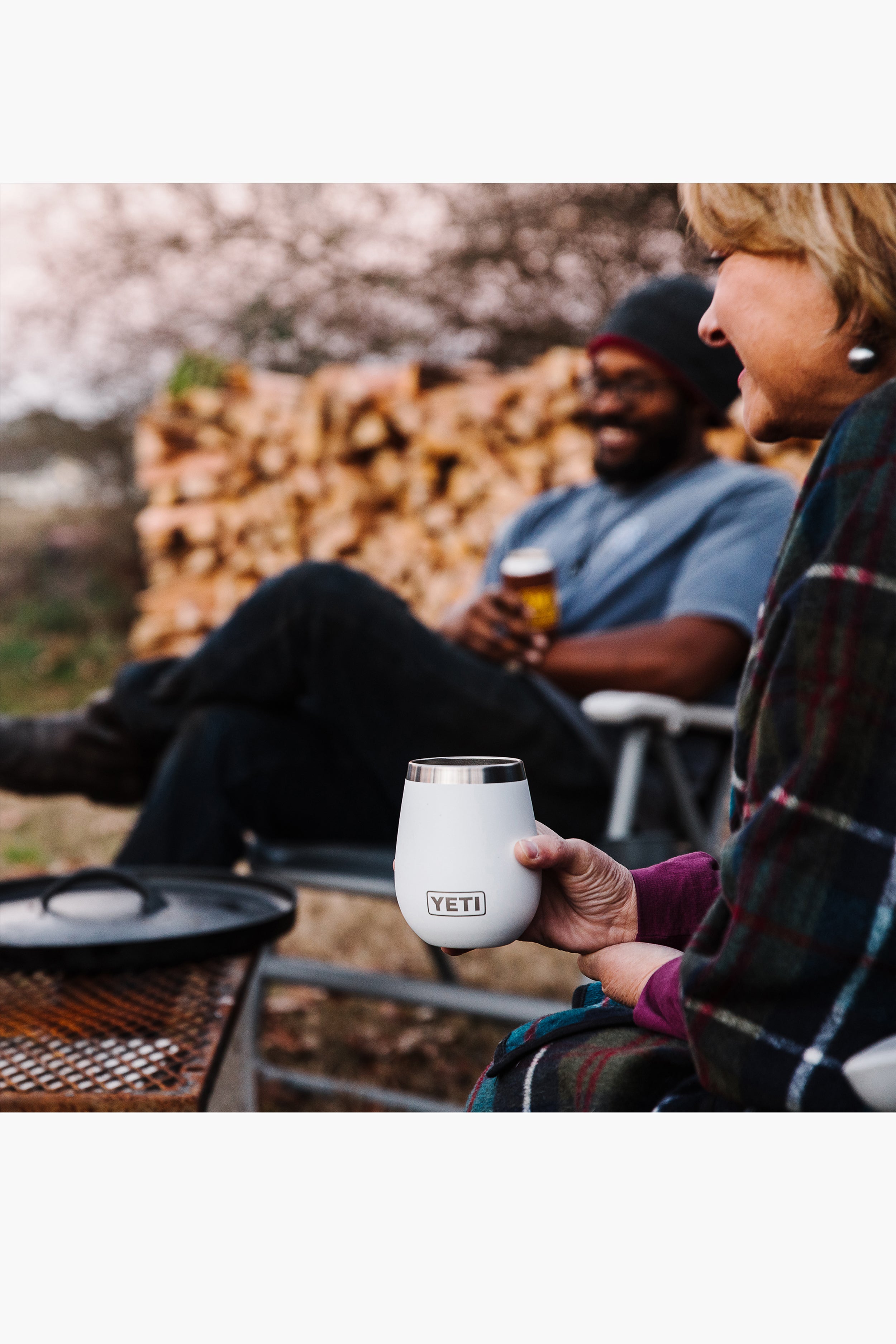 White Rambler 10oz Wine Tumbler With Magslider Lid-Get Girly