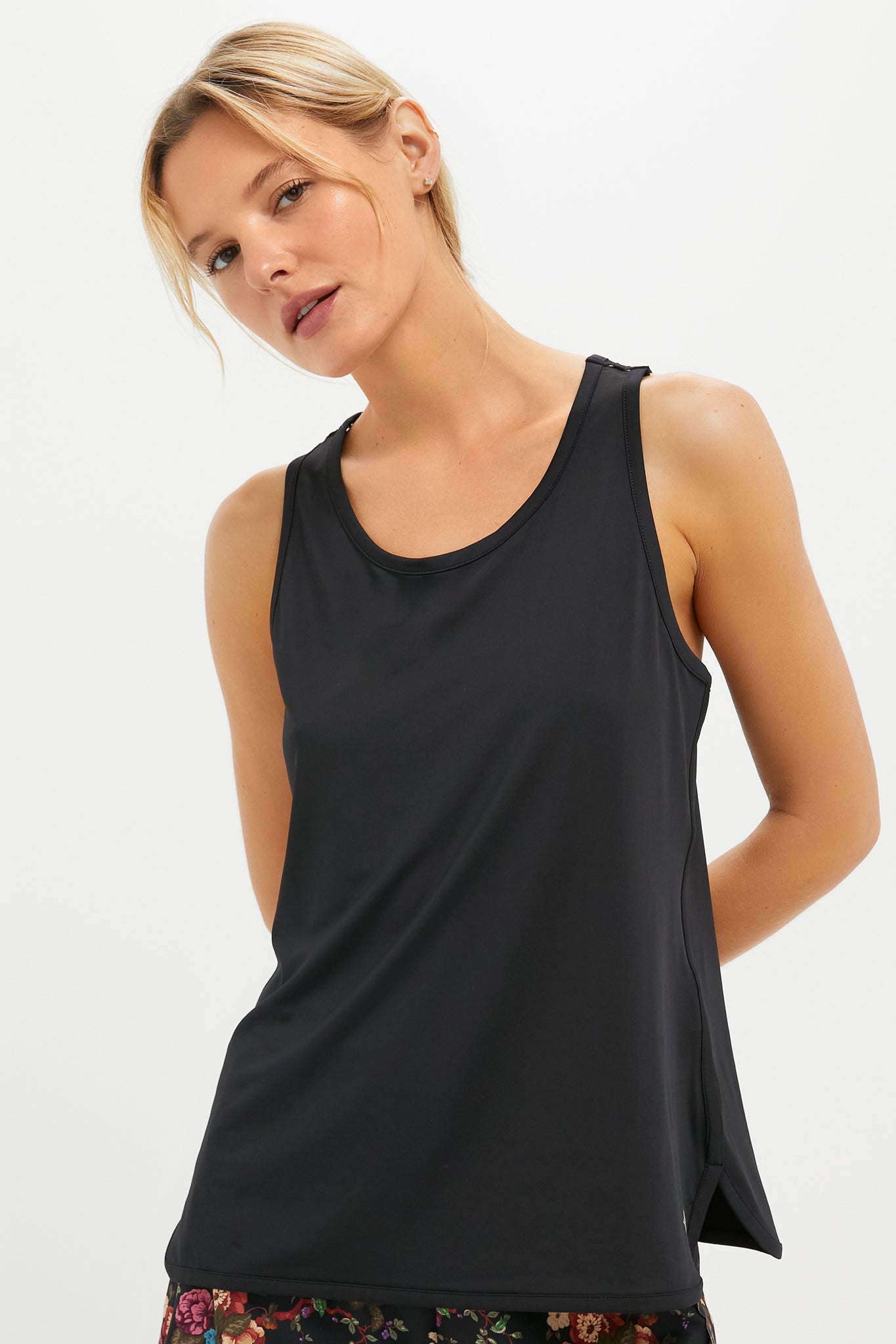 Black Cane Performance Jersey Ellen Racerback Tank-Get Girly