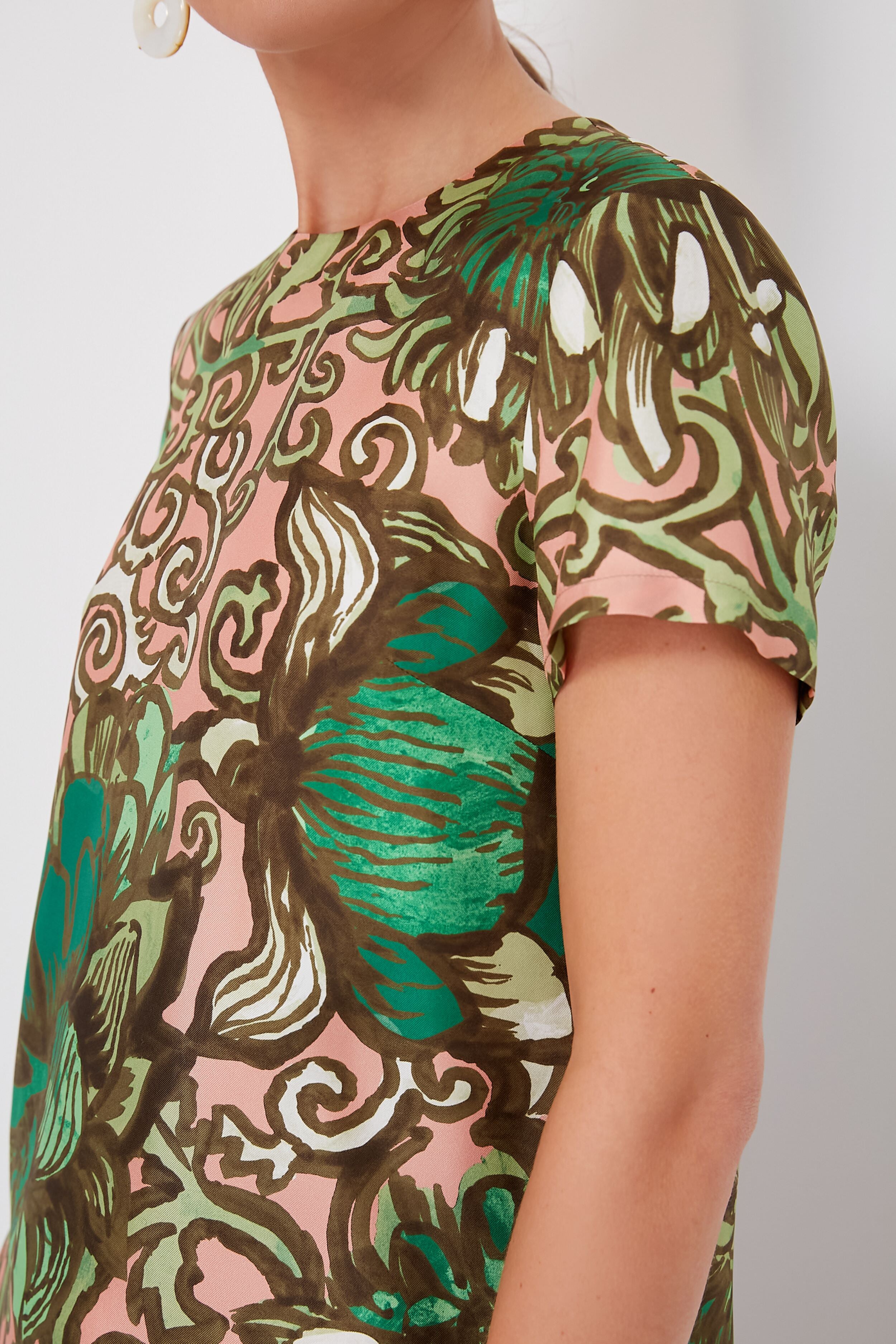 Anemone Pink Mini Swing Dress-Get Girly