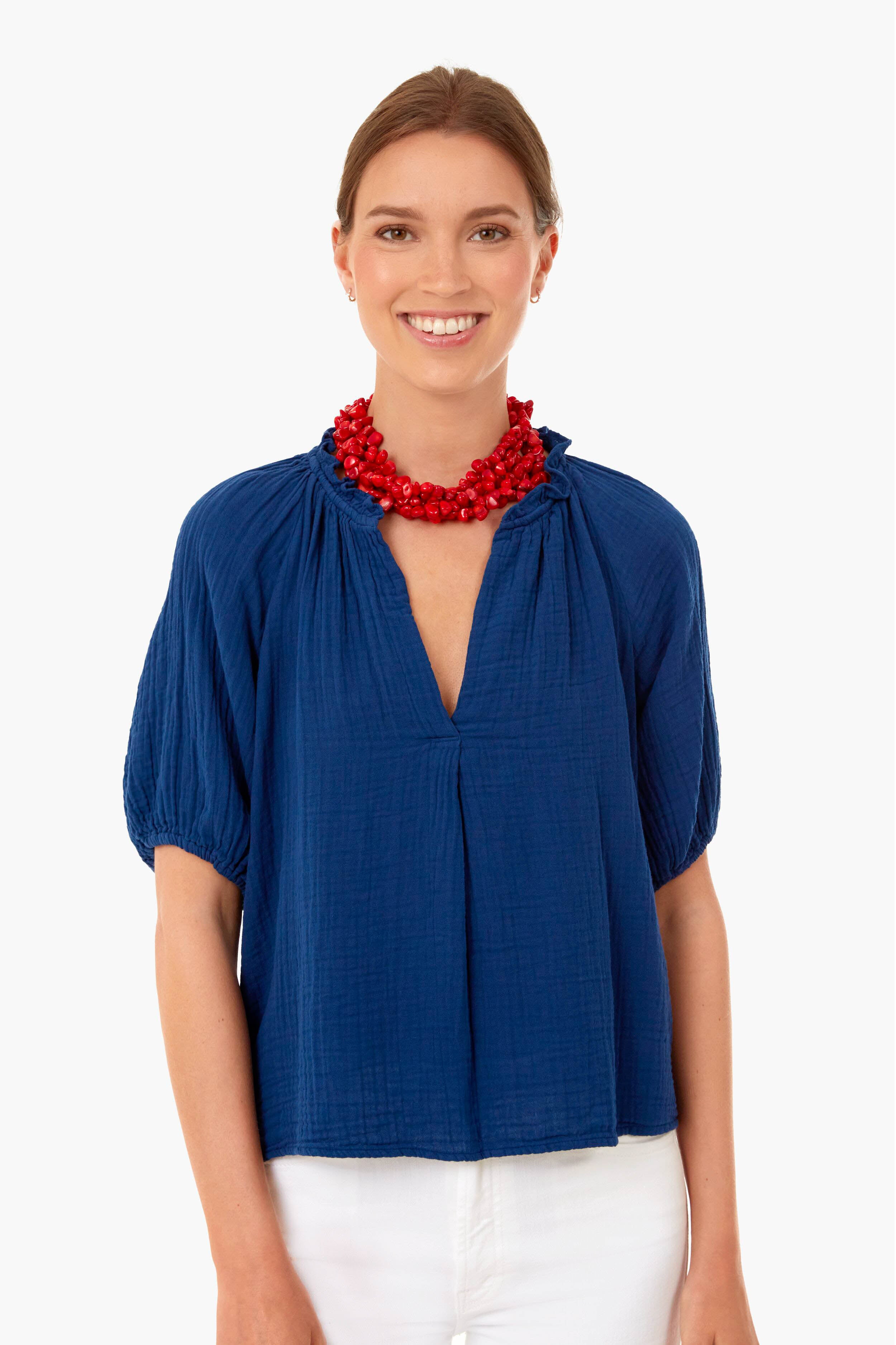 Tiara Blue Jules Top-Get Girly