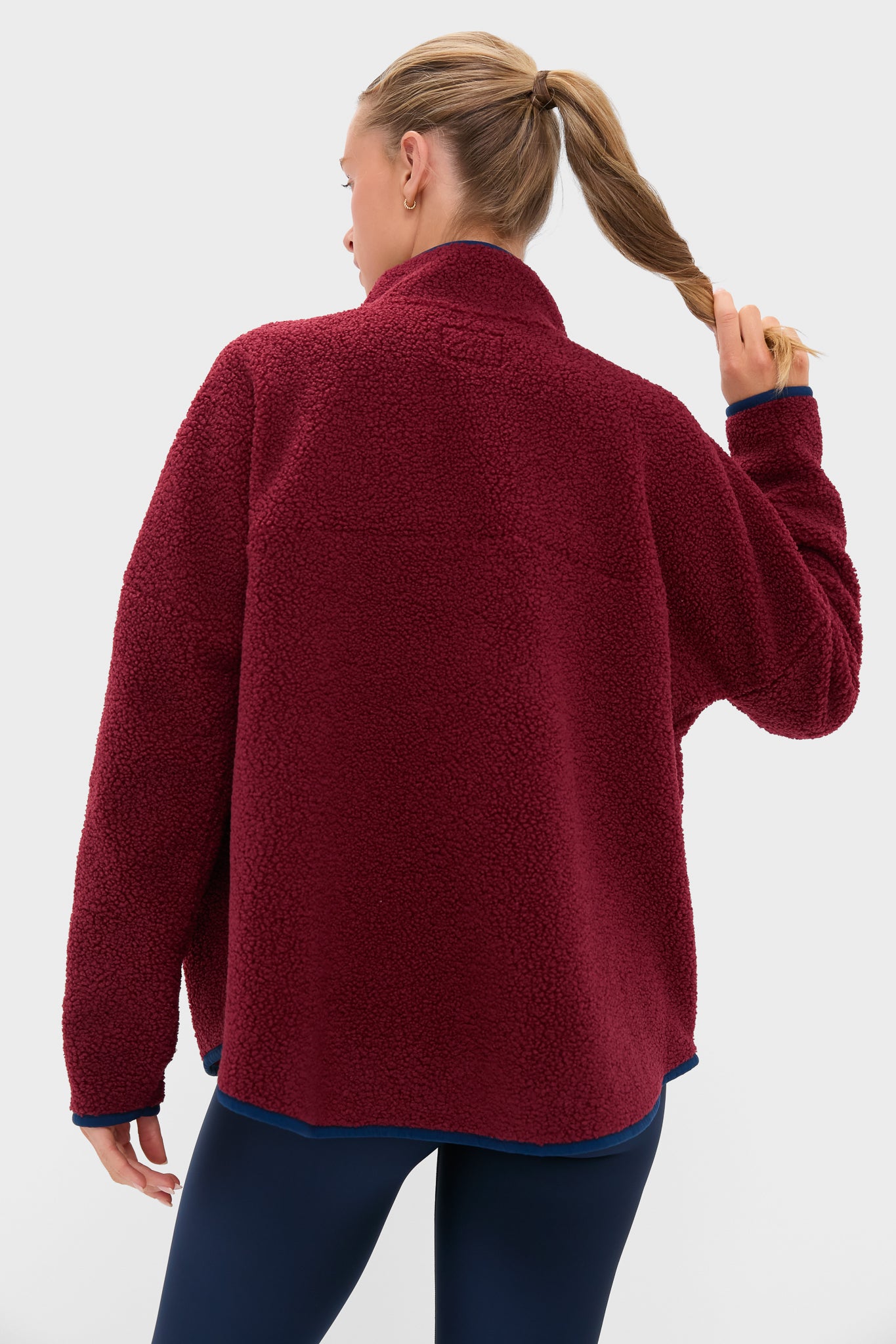Cabernet Fleece Cady Quarter Zip-Get Girly
