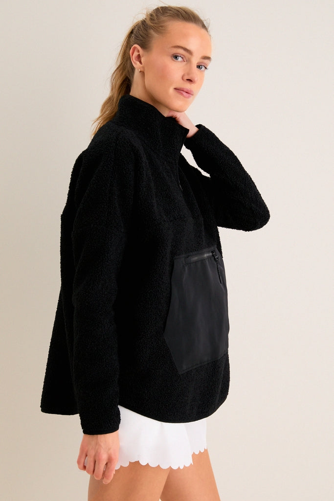 Black Fleece Cady Quarter Zip-Get Girly