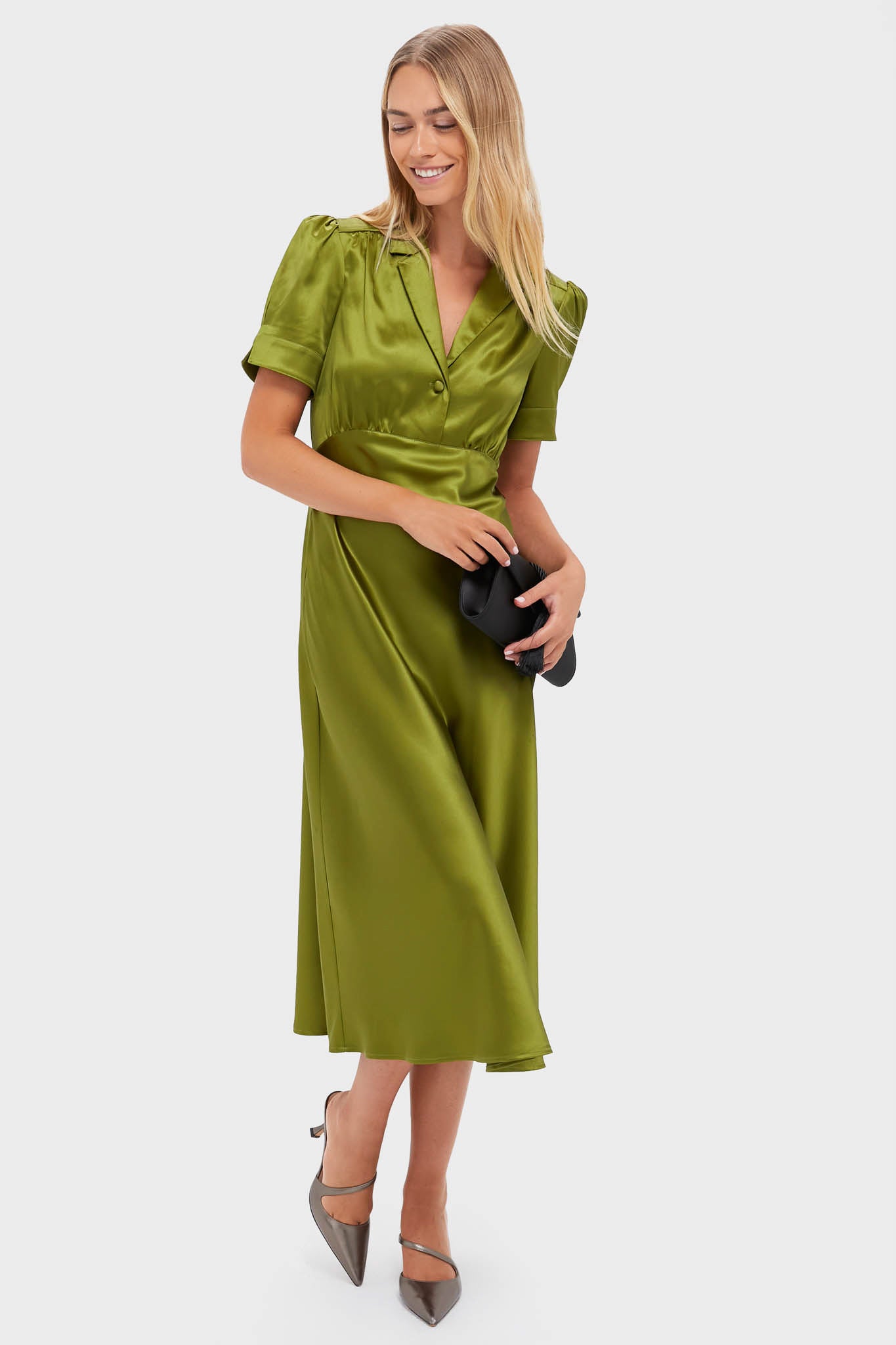 Woodbine Satin Bellamy Dress-Get Girly